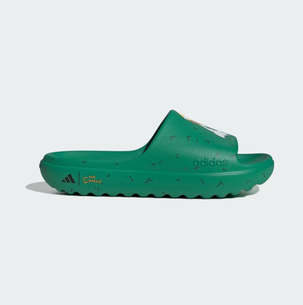 ✅️US Men 9-12 Adidas Adilette Lumia Slides The Simpsons Court Green HQ2581