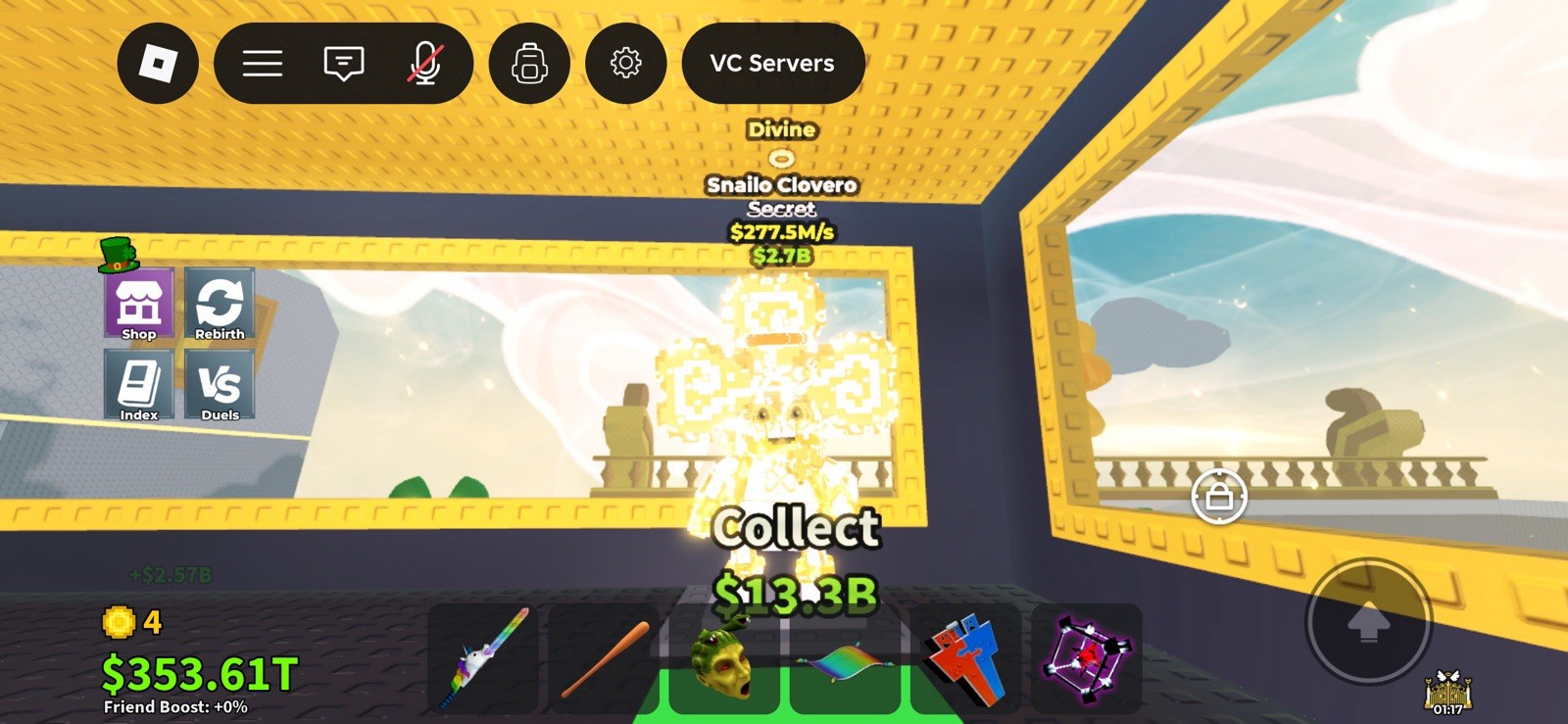 Divine Generation Secret Snailo Clovero Game Item Asset for VC Servers