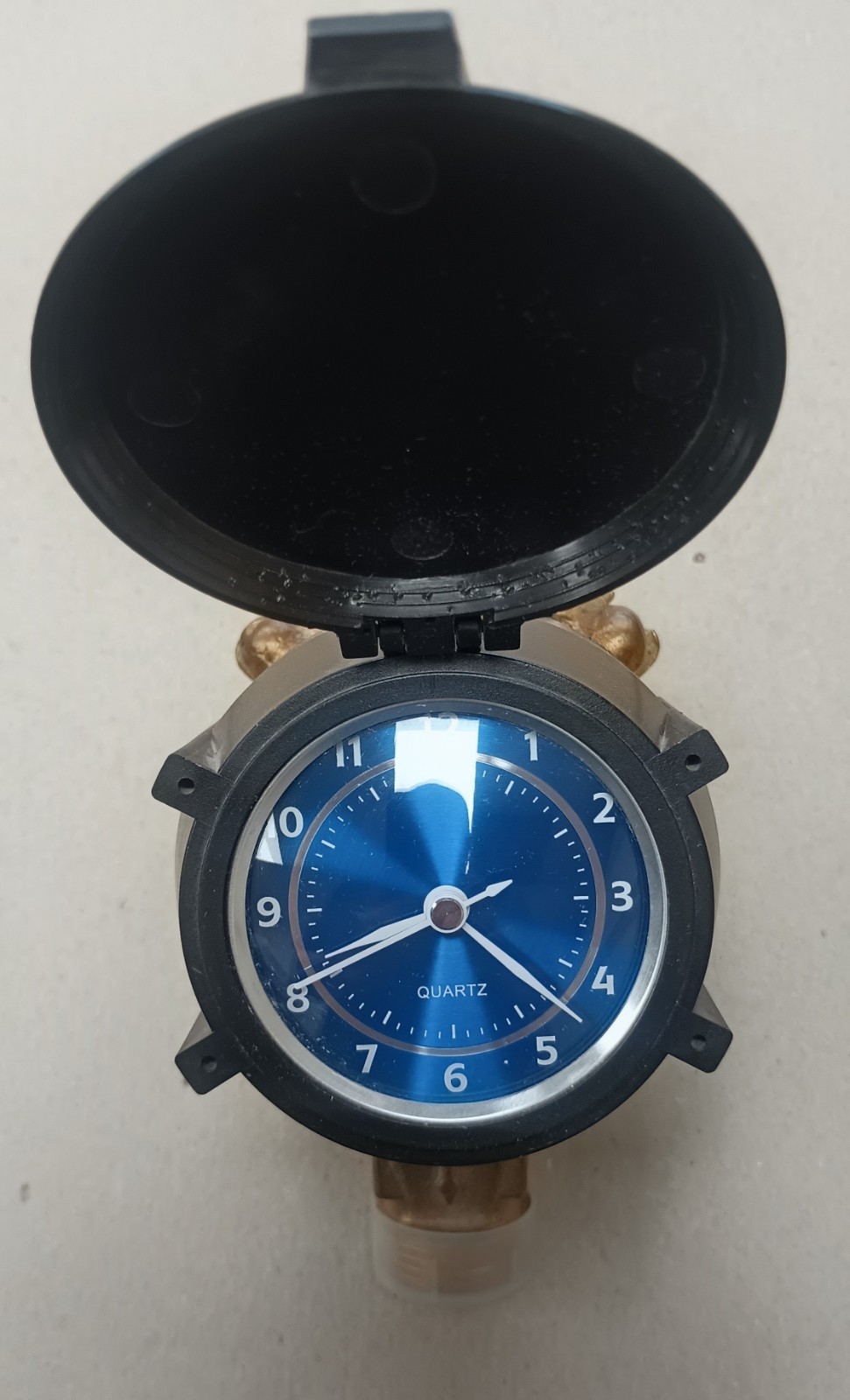 Zenner 5/8 X 3/4 Quartz Clock Water Meter Brass  Desk Clock , Free Shipping!