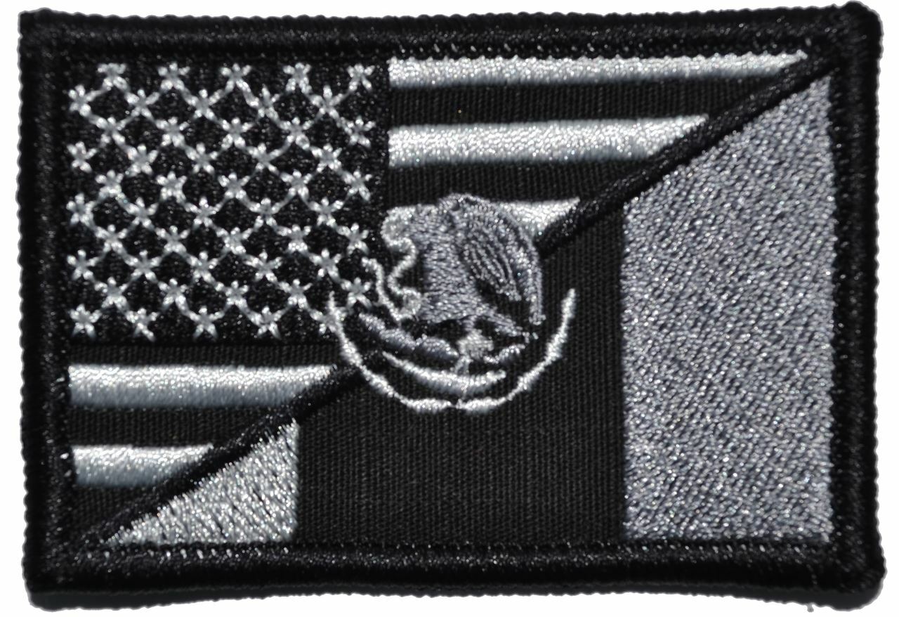 USA / Mexico Flag Patch 2x3