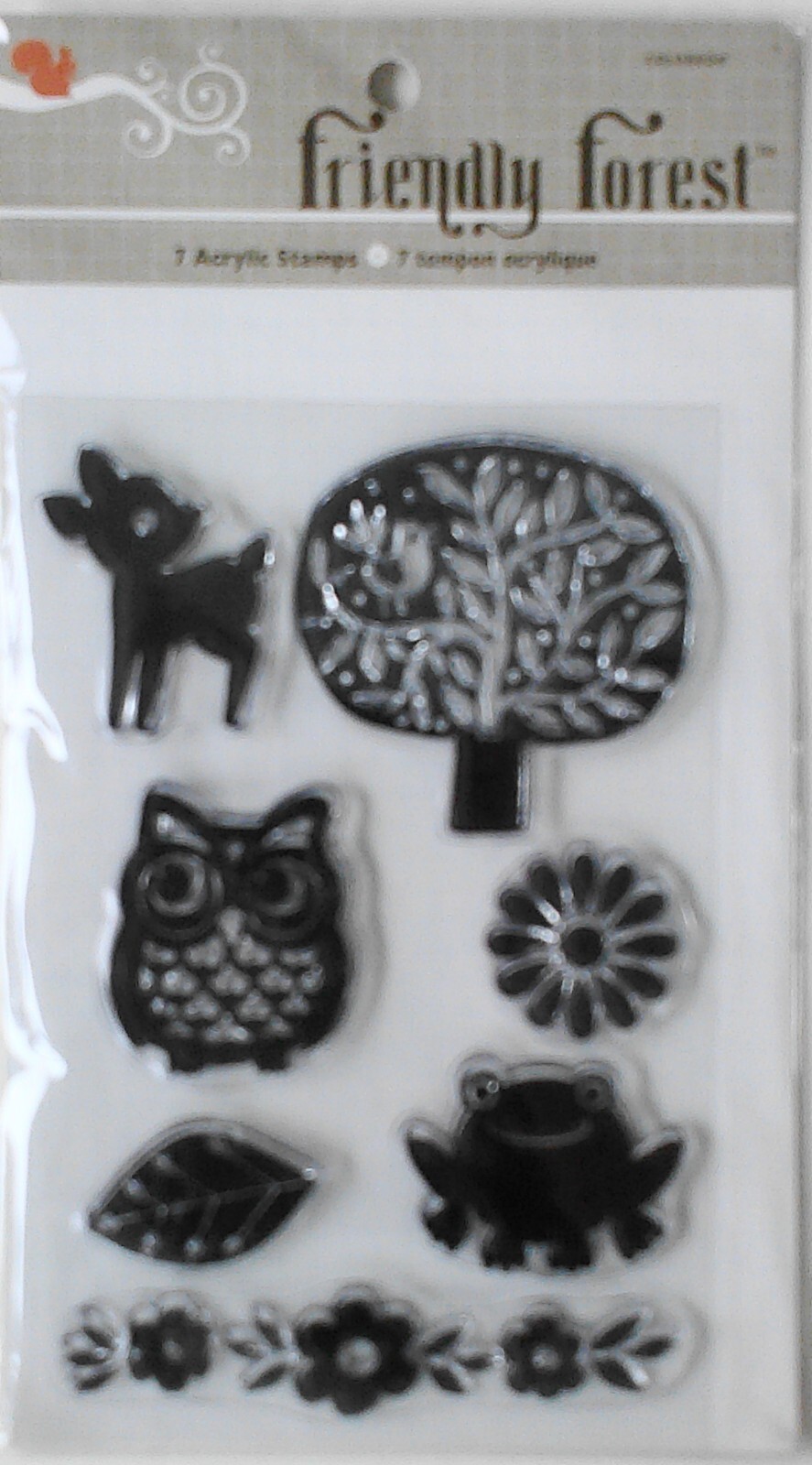 Colorbok Friendly Forest 7 Acrylic Stamps Sealed