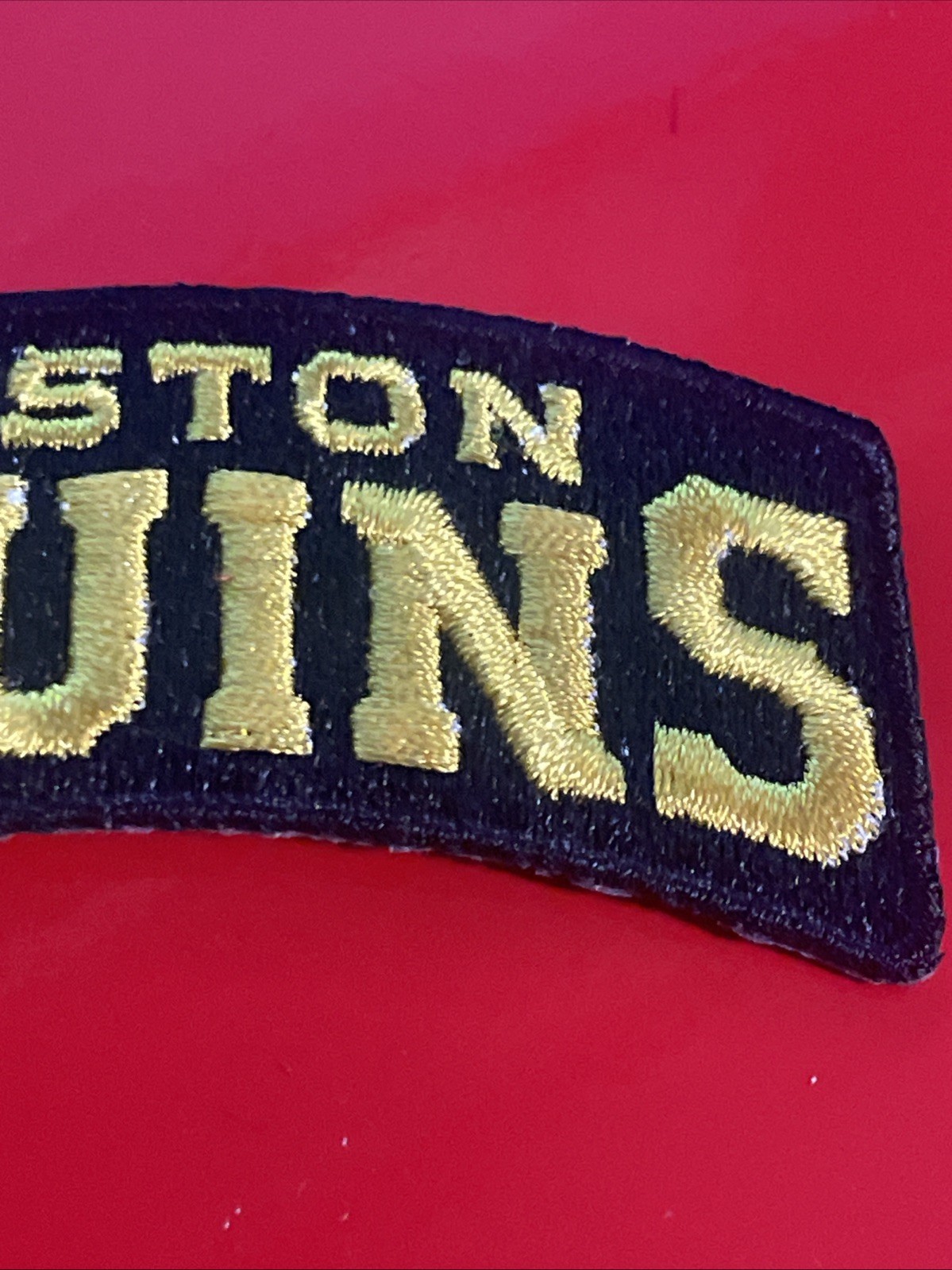 Boston Bruins Black/Gold Logo Patch Embroidered 3” Iron On