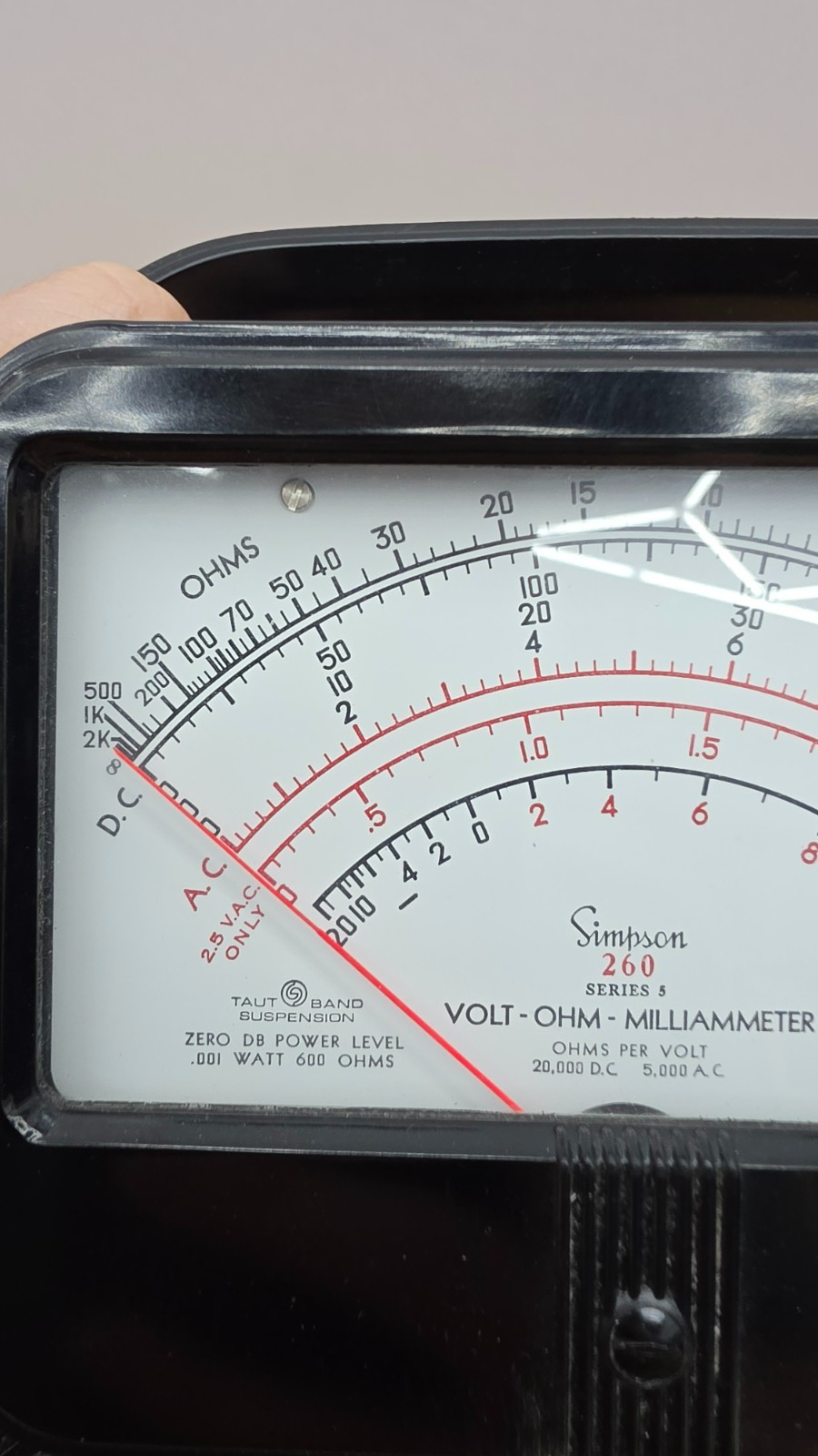 Vintage Simpson 260 Volt Ohm Milliammeter - Missing knobs