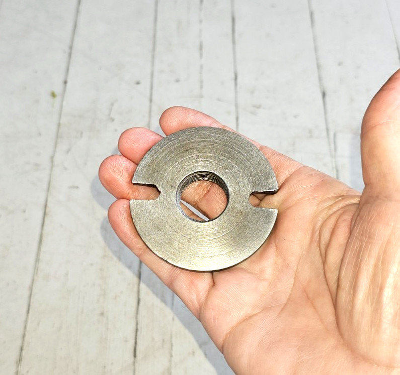VINTAGE GOODELL PRATT LATHE DOG DRIVER FACEPLATE, 1" -8 TPI,  2-3/4" DIA.