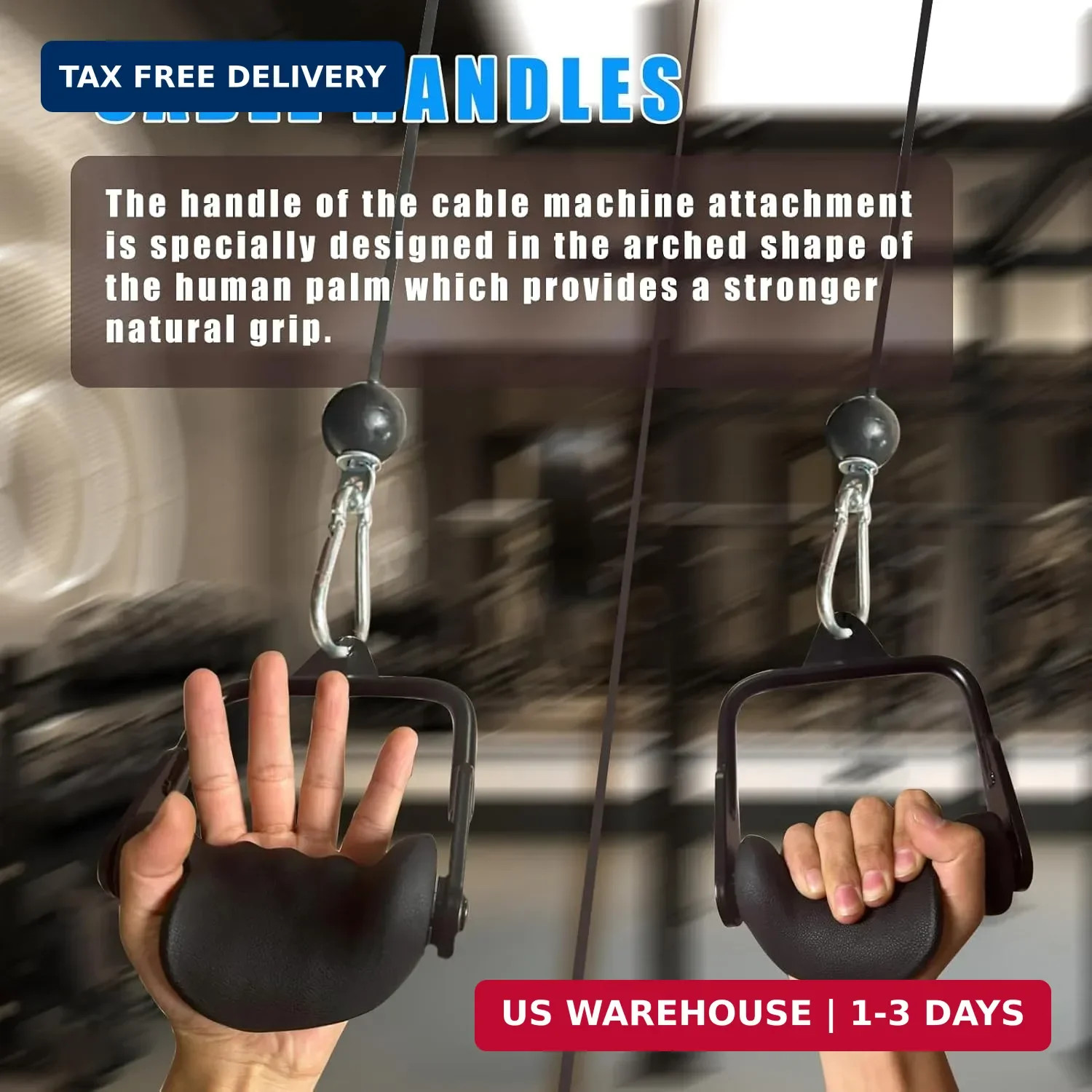 Ergonomic Tricep Rope Pulldown Attachments, Upgraded 27 32 40 & 47 Inch E