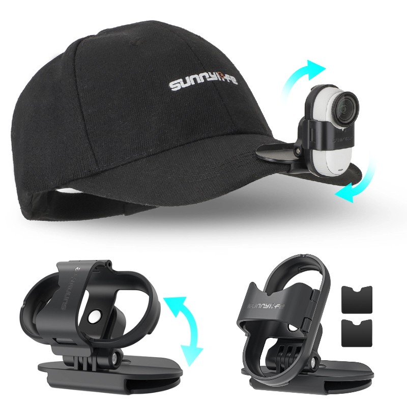For Insta360 GO 3S / GO 3 Camera Cap Brim Mount Clip Hat Peaked 360° Adjustable