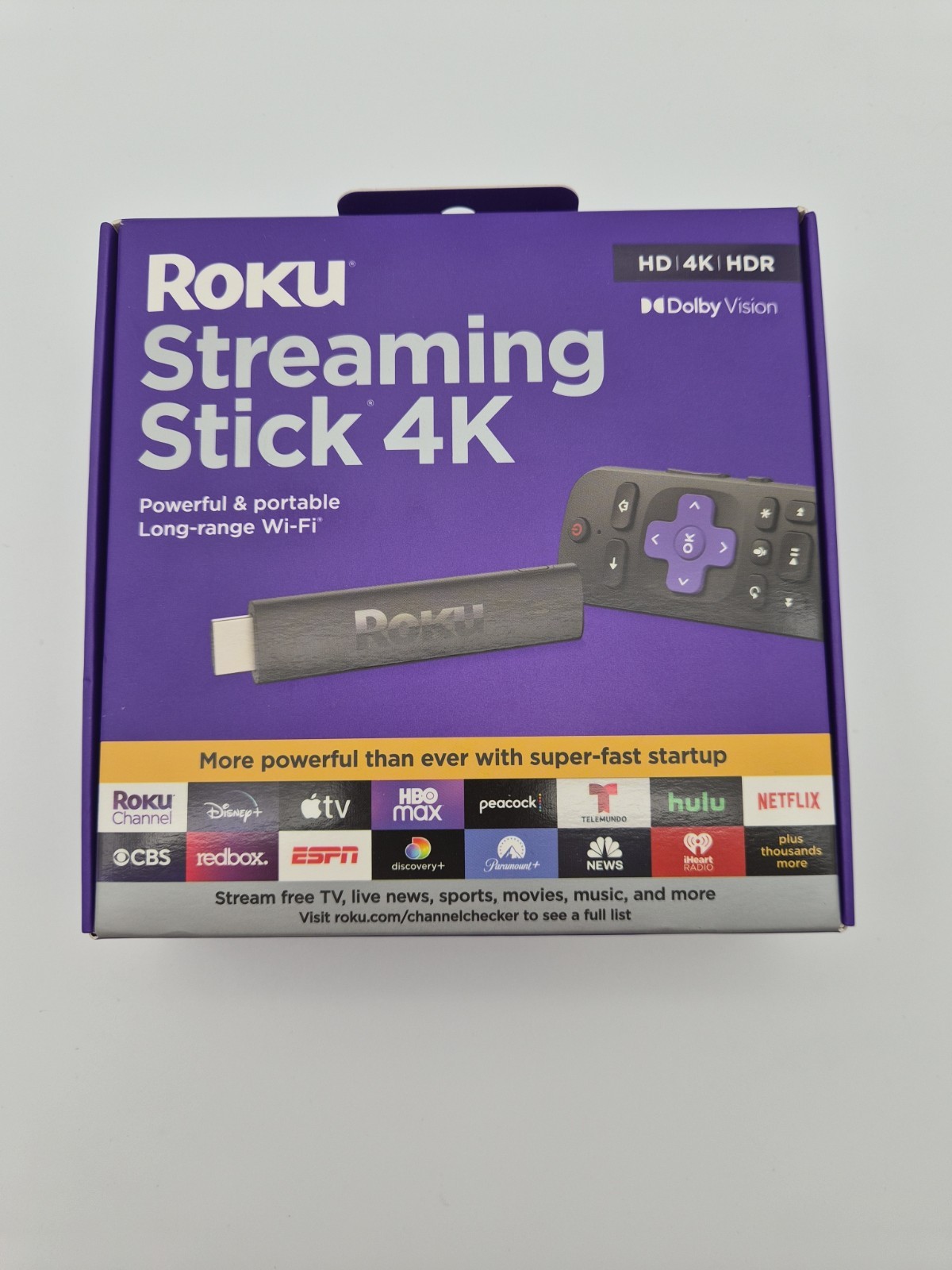 New & Sealed Roku Streaming Stick 4K HDR Dolby Vision, Wi-Fi Device SKU # 3820R2
