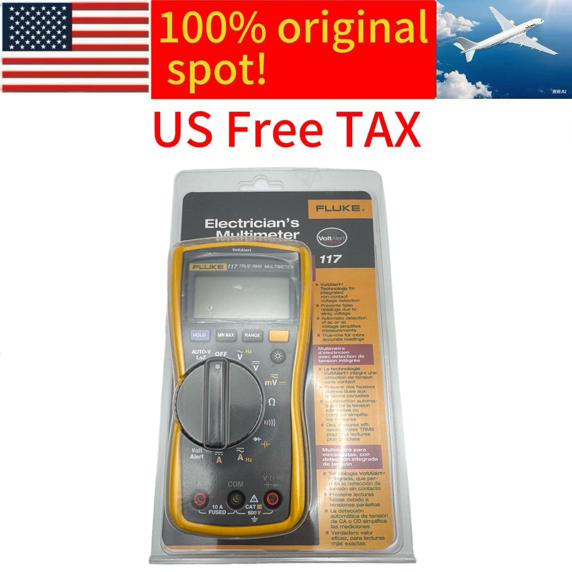 Fluke 117 Electrician True RMS Multimeter Non-Contact VoltAlert - NEW SEALED