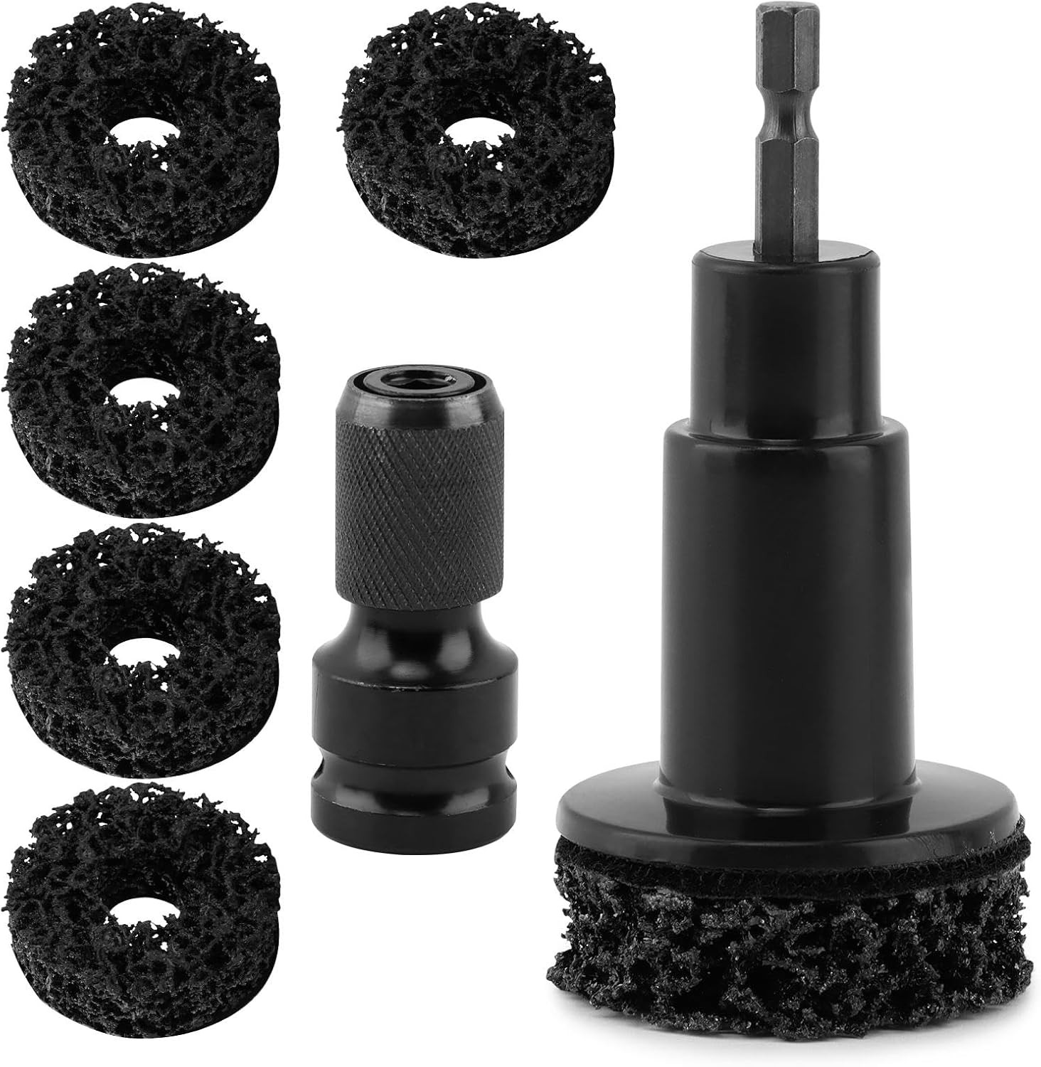 Wheel Hub Cleaning Kit, Brake Hu-B Rus-T Removal Tool Includes 1 Conversion Head