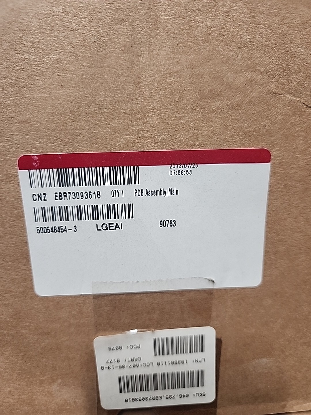 T. New. Oem. LG Refrigerator EBR73093618 Main Board