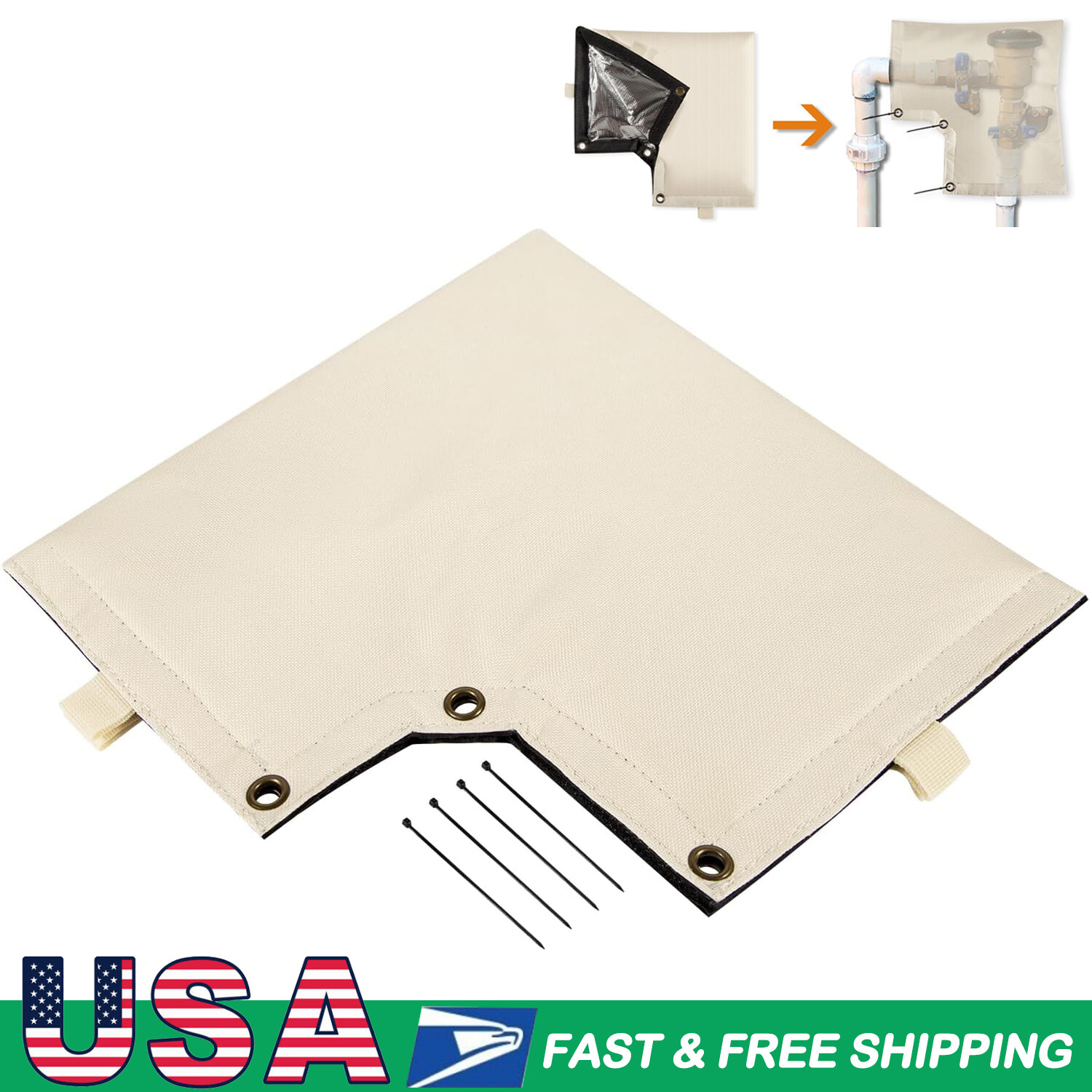 Insulated Backflow Preventer Cover Pressure Vacuum Breaker For Outdoor Backflow