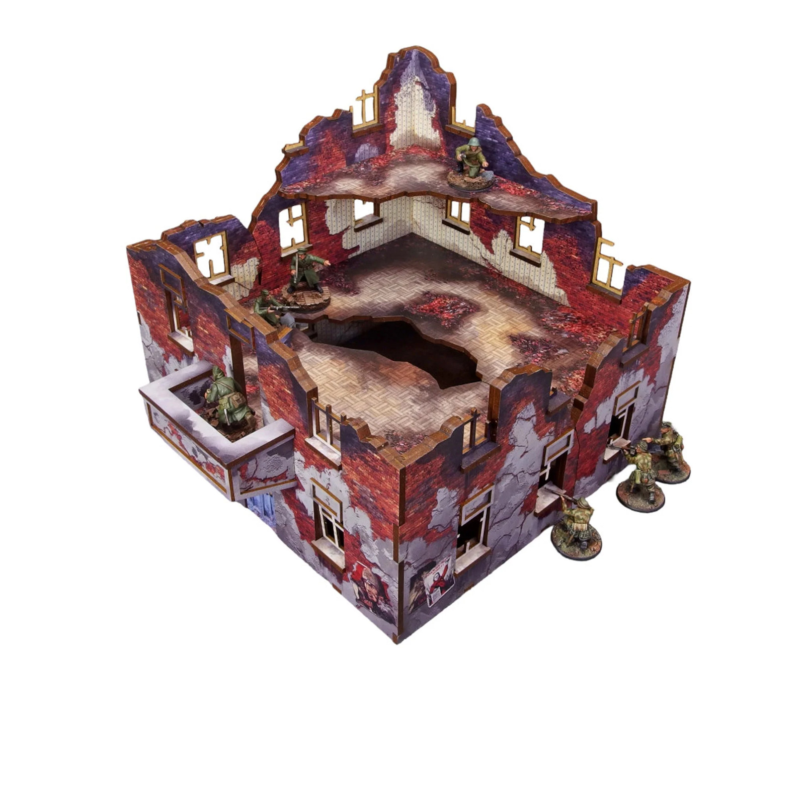 Micro Art Studio WW2 Ostfront Stalingrad: Apartment Block Front (With 3rd
