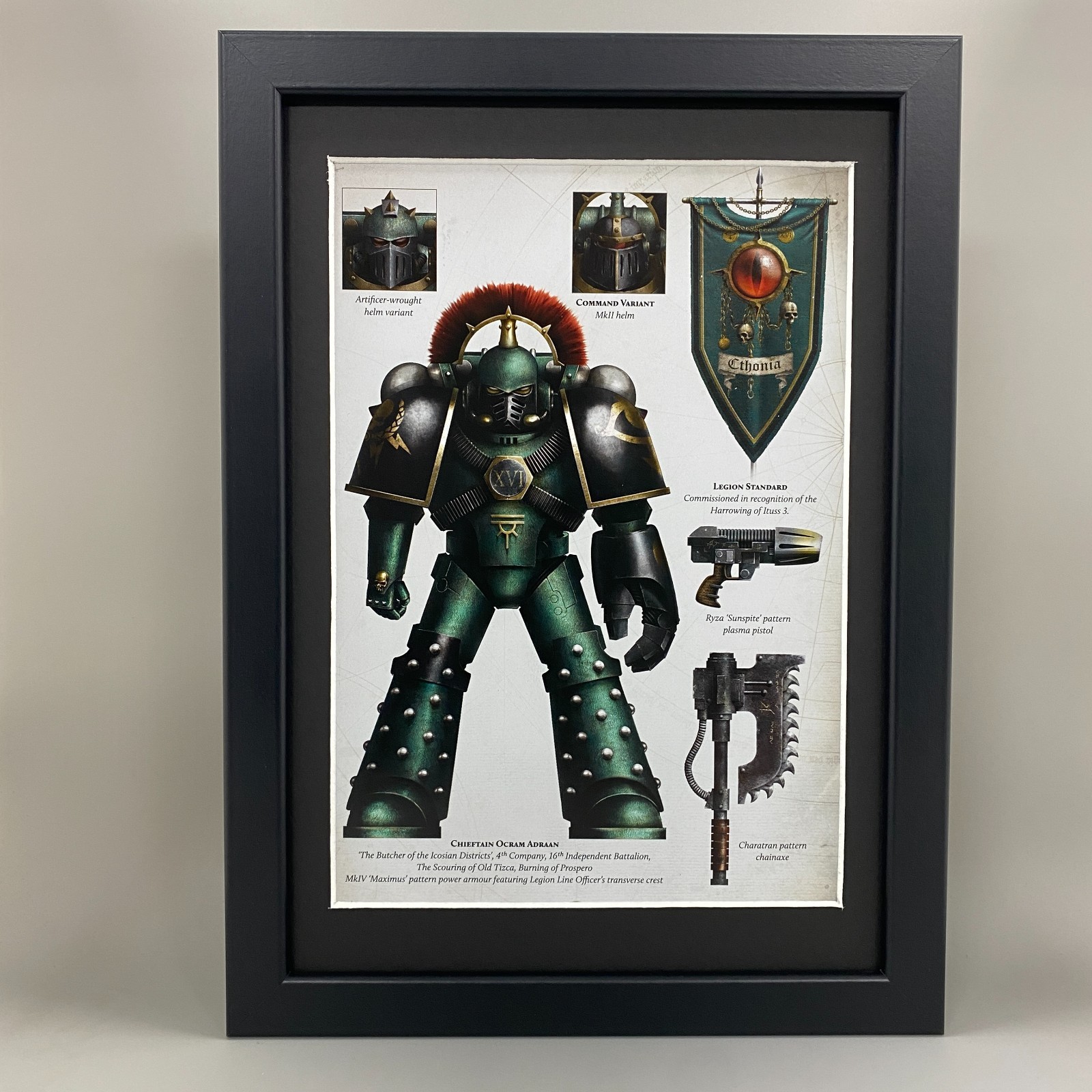 SONS OF HORUS FRAMED ART SPACE MARINES HORUS HERESY WARHAMMER 40,000 40K
