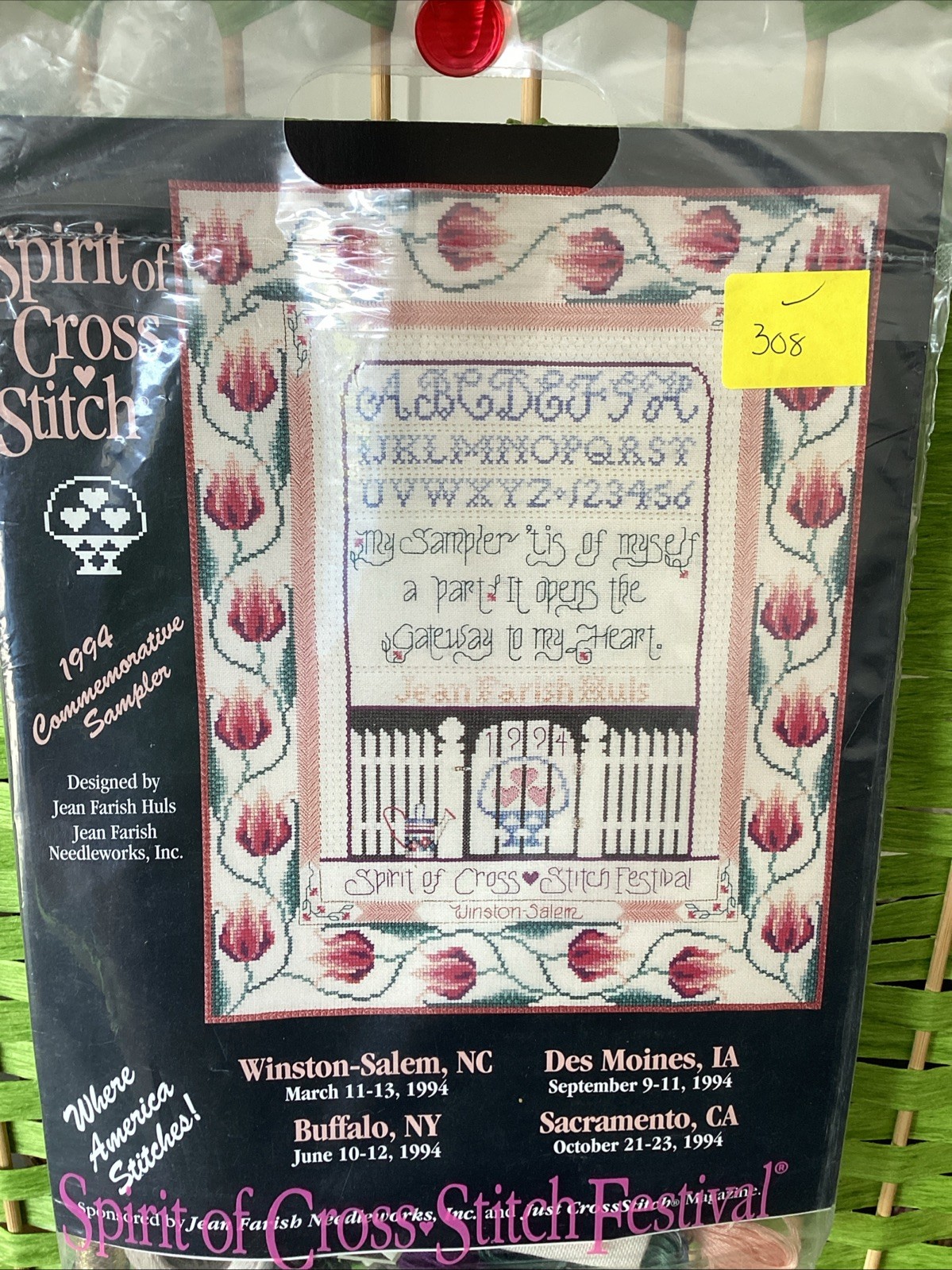 Spirit Of Cross Stitch 1994 Commerative Sampler