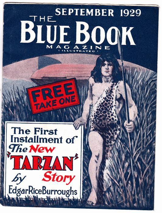 Modern reprint of 1929 BLUE BOOK color booklet for TARZAN AT THE EARTH'S CORE