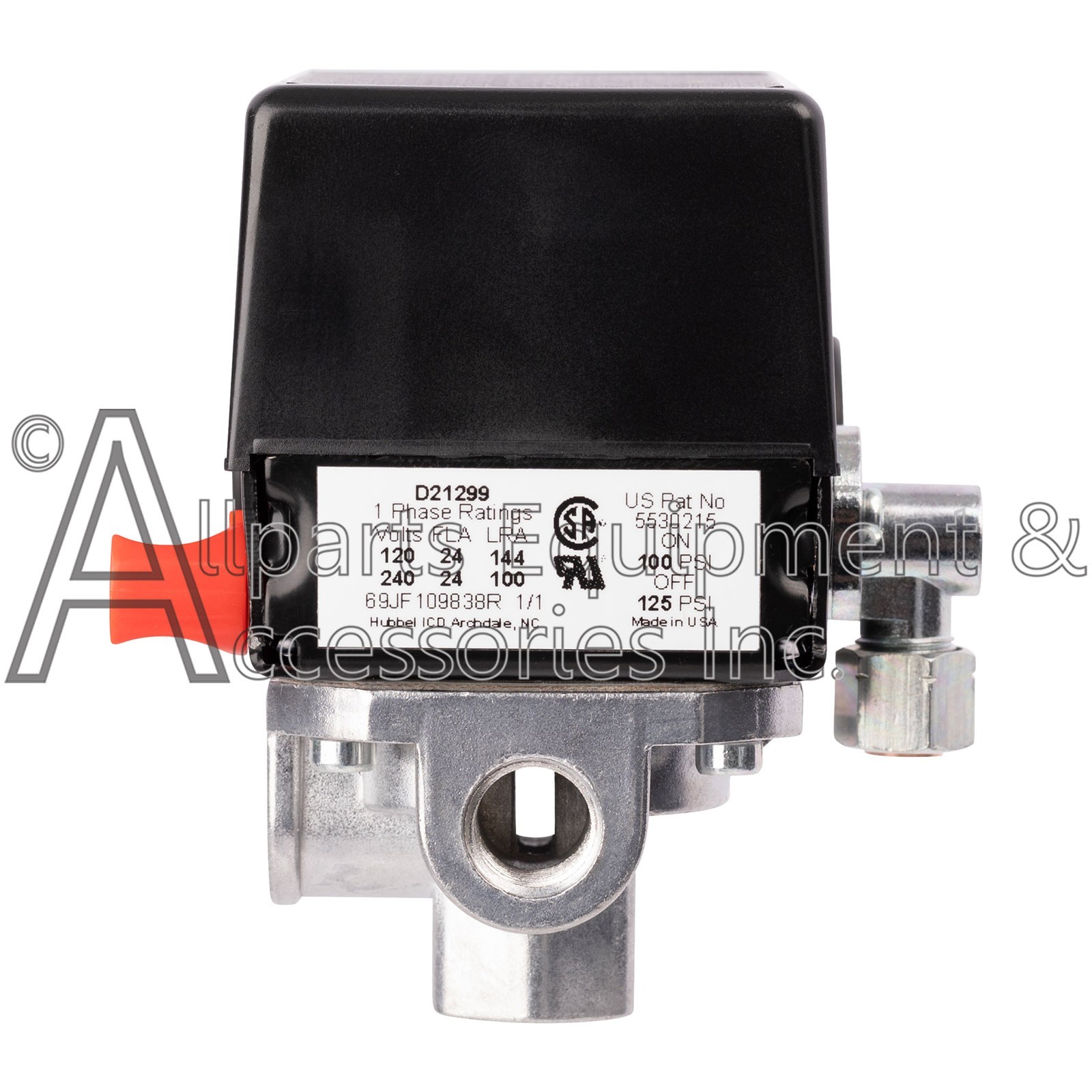 D21299 OEM DeWalt/Craftsman/Porter Cable 4-Port Pressure Switch 100/125 PSI