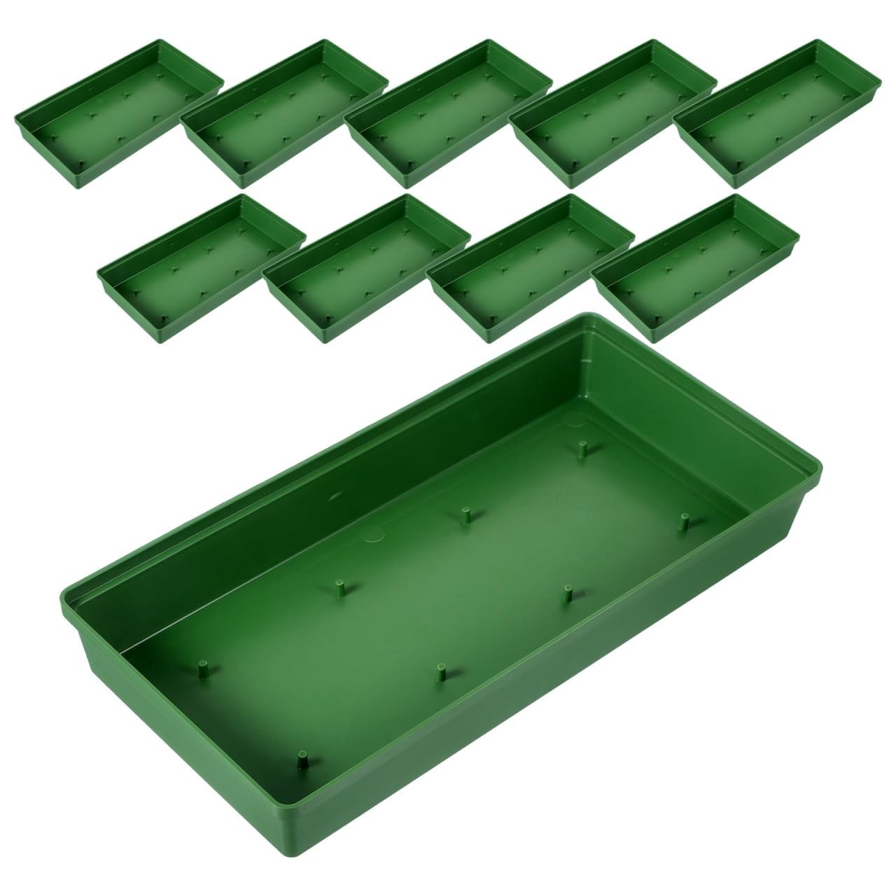 10 PCS Floral Foam Tray 10.6" Rectangular Oasis Cage Holder Spikes Bowl