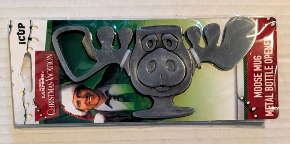 National Lampoons Christmas Vacation Mooe Mug Metal Bottle Opener - New
