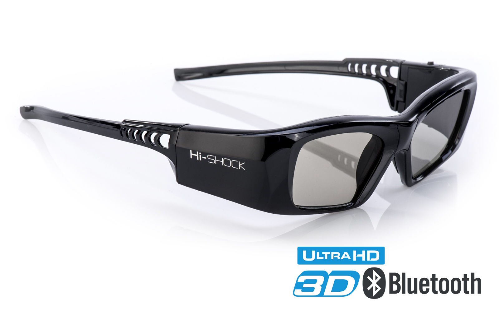 Hi-SHOCK 3D Glasses Black Diamond for Samsung Sony Panasonic Active 3D TVs - Battery