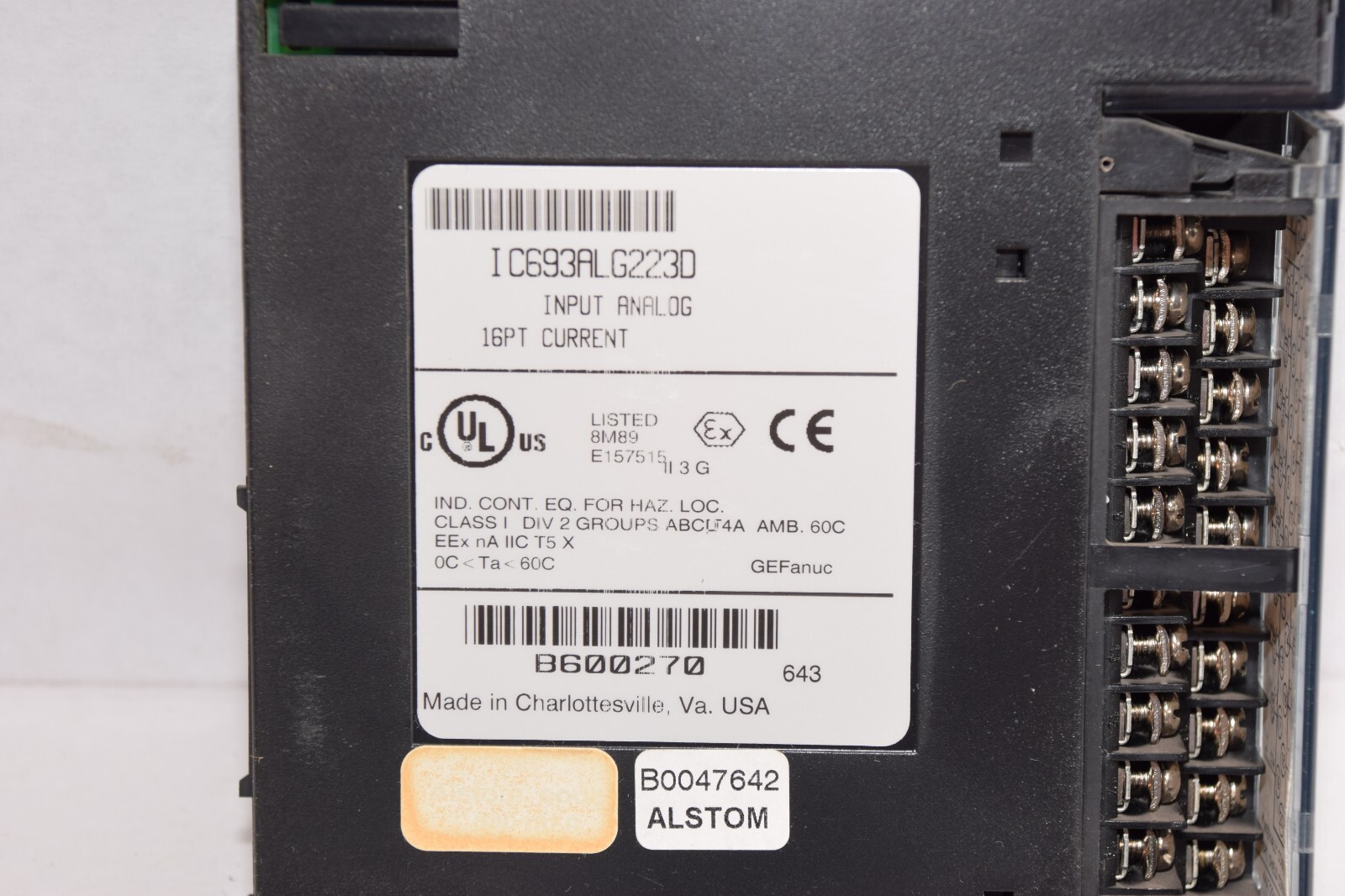 GE FANUC High Density Input Analog Module IC693ALG223D 16pt Current
