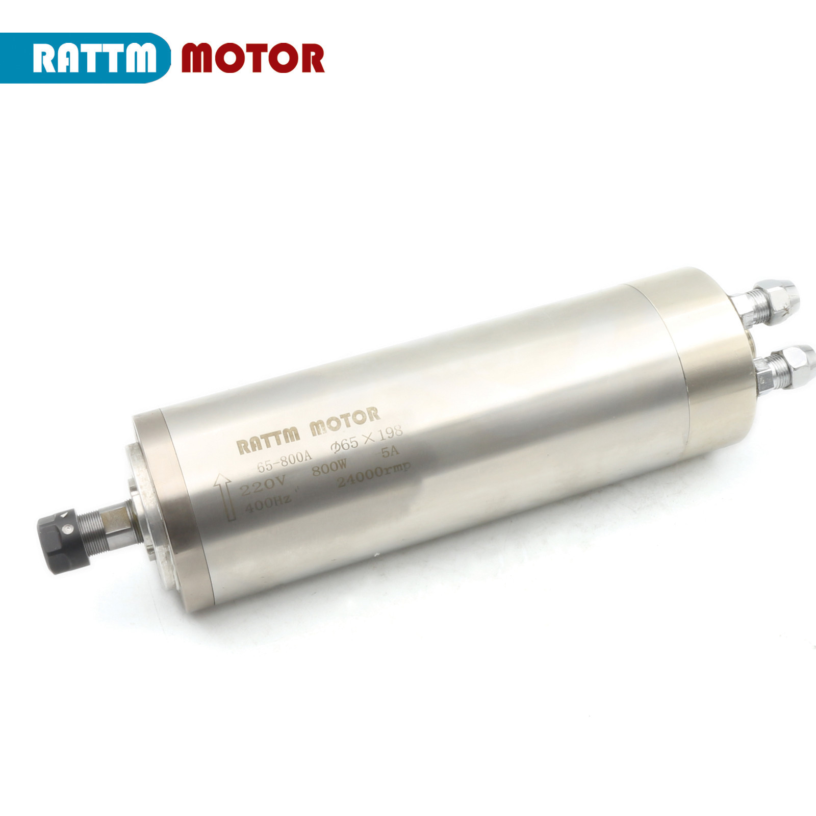 800W 0.8KW ER11 220V Water Cooled Spindle Motor Carved Metal Engraving Milling