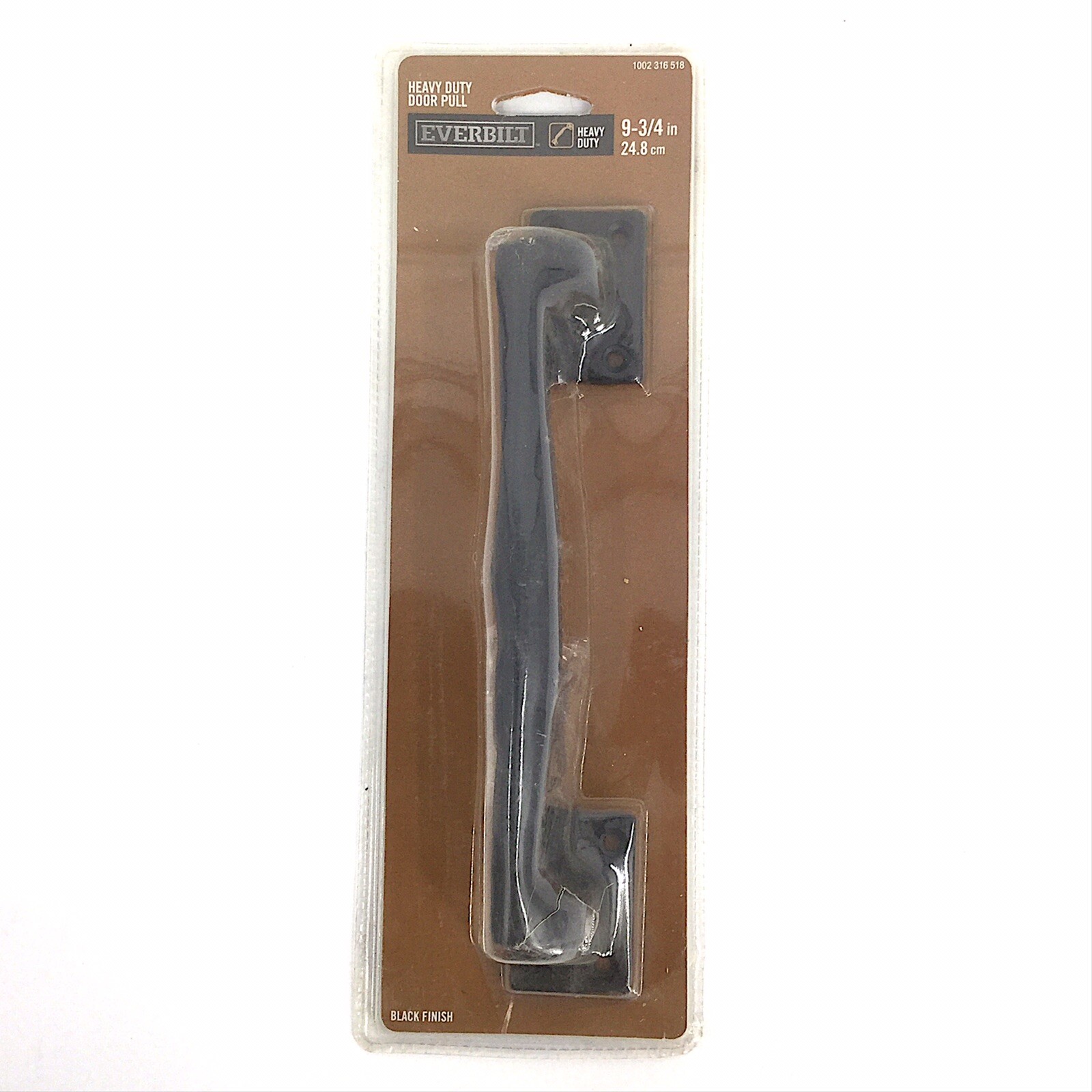 Black Rod Iron Gate Pull Heavy-Duty Shed Barn Door Handle Steel Metal Screw Pack