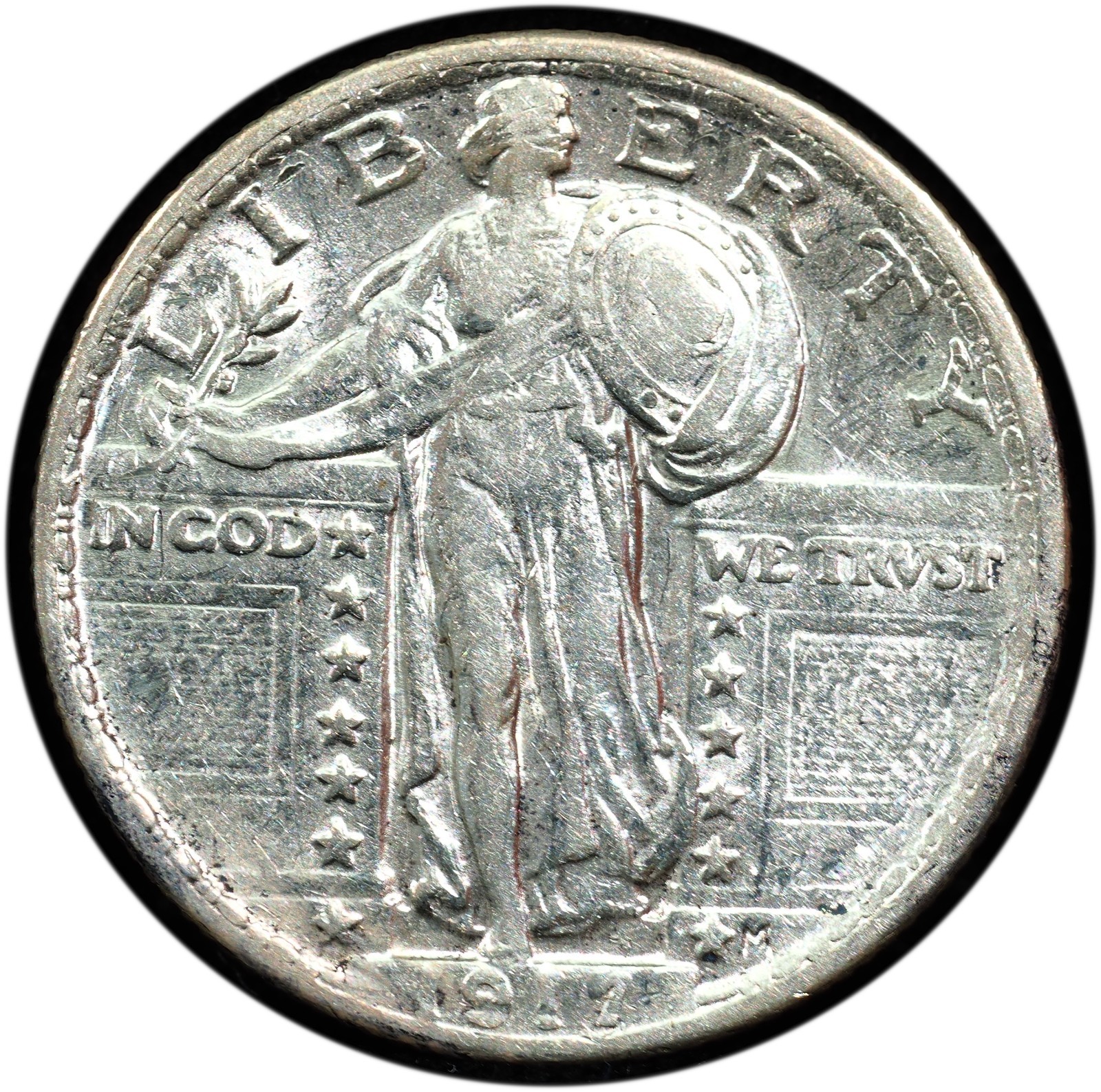 1917 Standing Liberty Type 2 AU Original