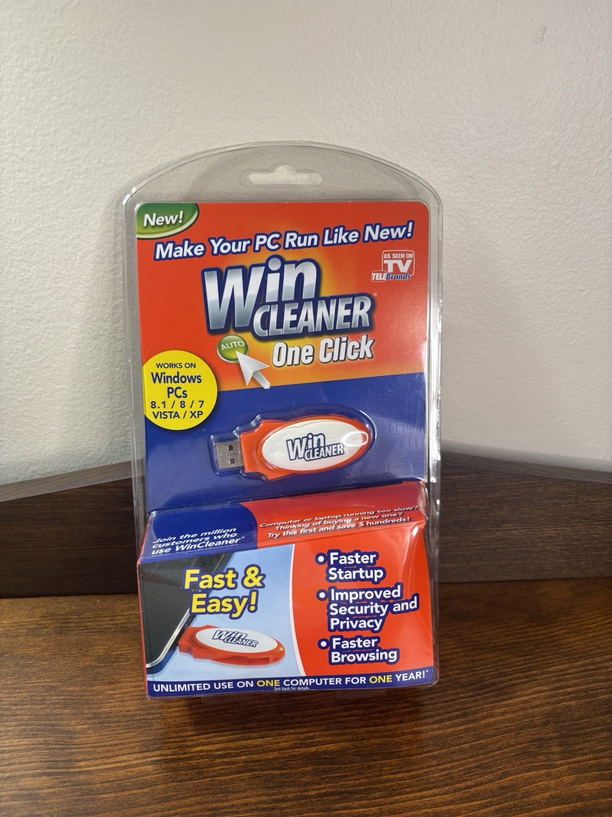 Win Cleaner One Click USB For Windows PC New Sealed In Box
