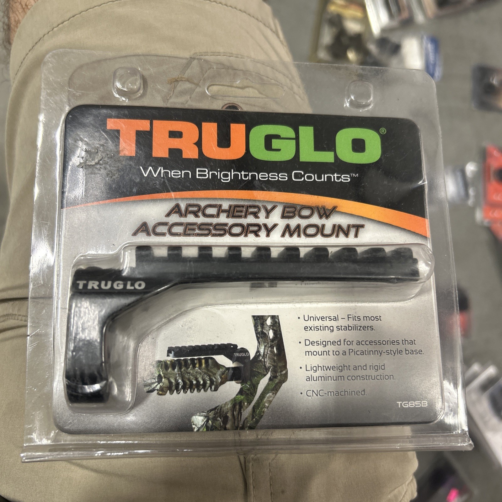 TruGlo Archery Bow Picatinny Accessory Mount Stabilizer Adapter TG85B