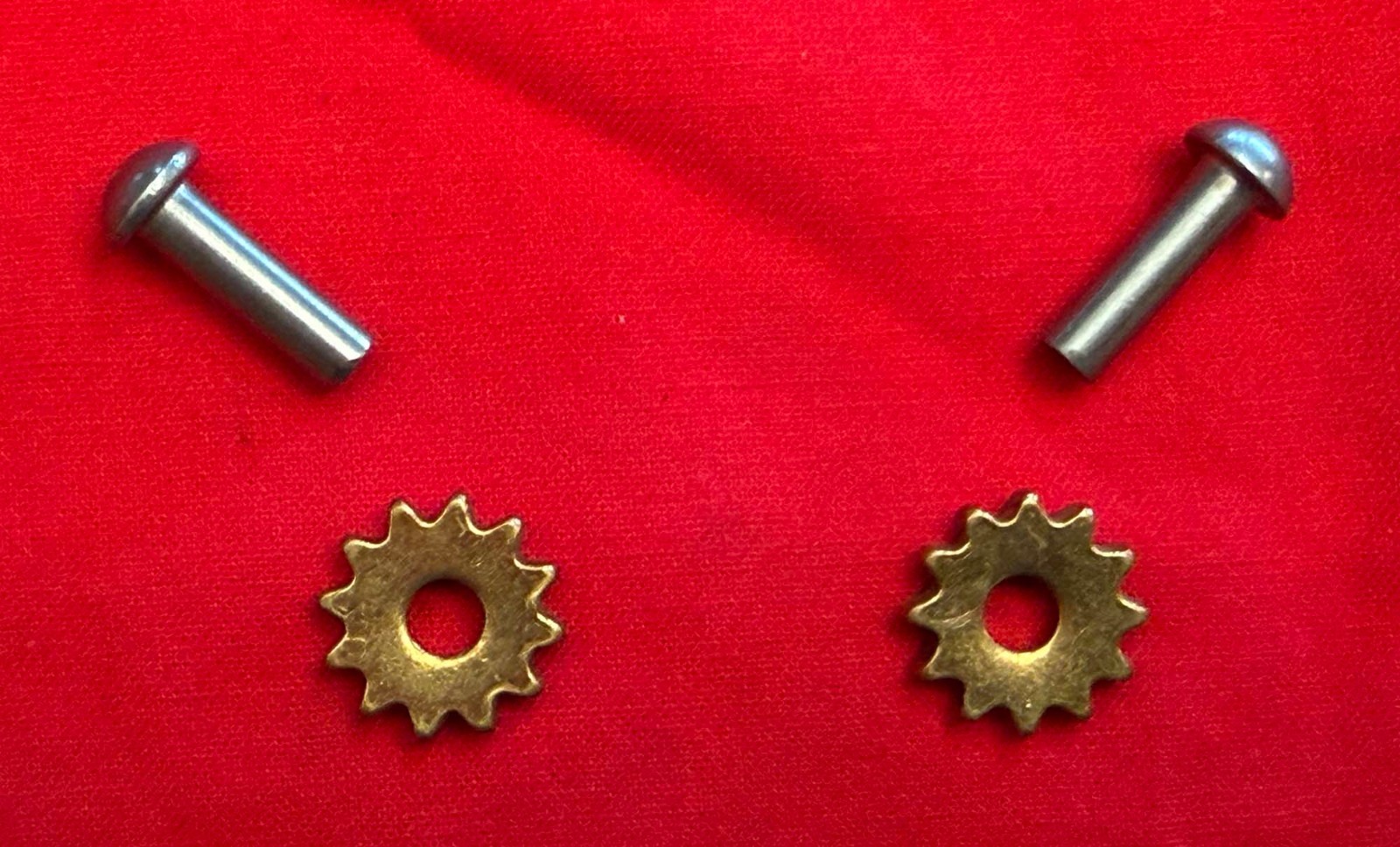 NEW/OLDSTOCK 3/4" Brass Sprocket COWBOY VAQUERO SPUR ROWELS & Pins