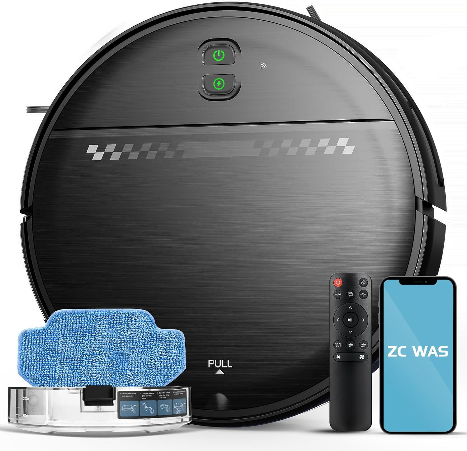 Robot Vacuum and Mop Combo, 2-In-1 Robot Vacuum Cleaner, Perfect for Pet Hair, H