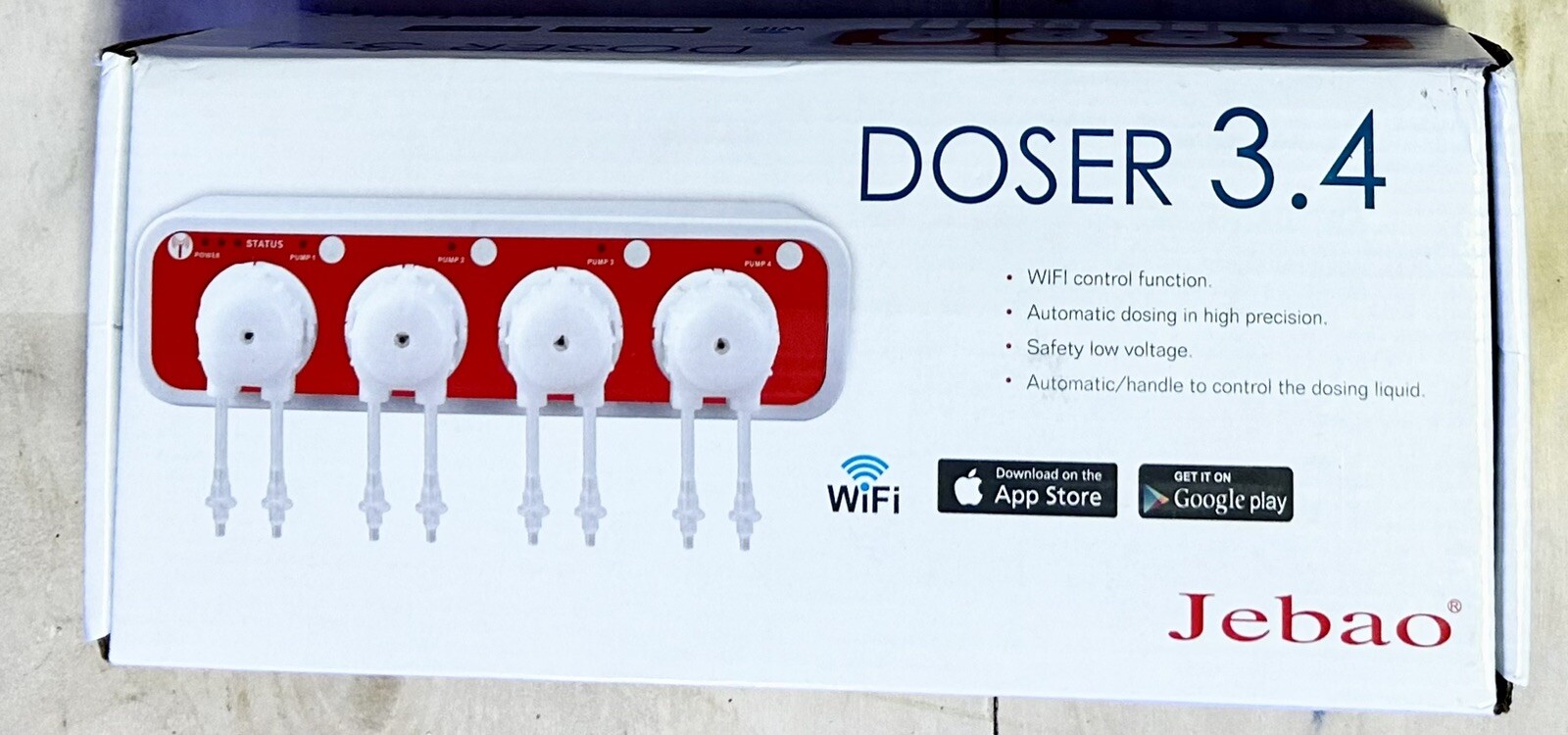Jebao Doser 3.4 WiFi 4-Channel Auto Dosing Pump for Saltwater Reef Aquarium