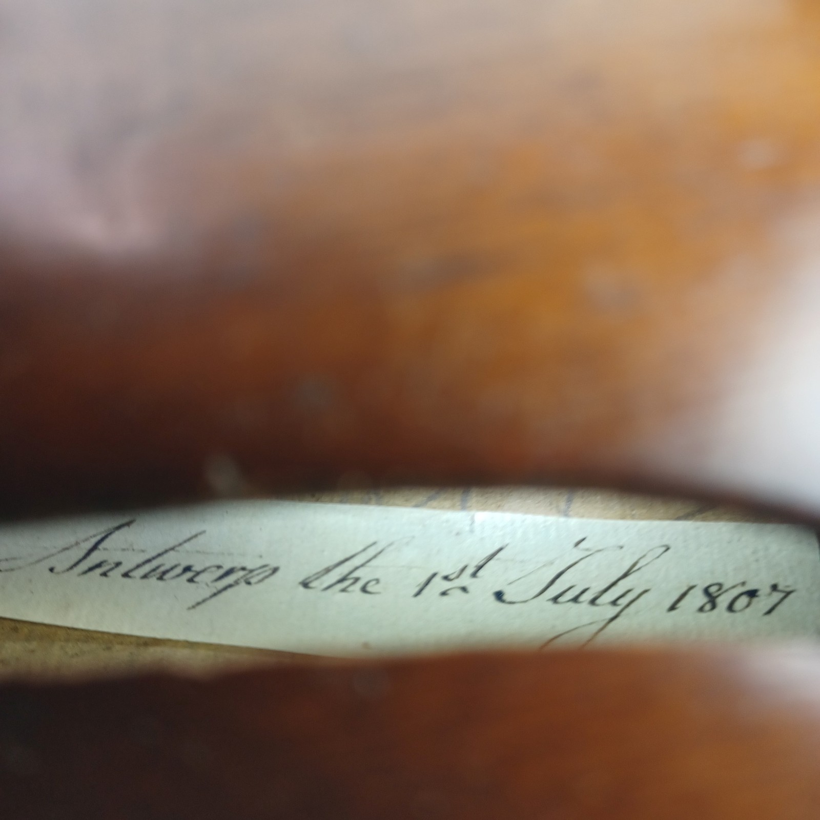 Antwerp the 1st July 1807 Violin 4/4 1-Piece Back +Scherl&Roth Case Vintage 19th