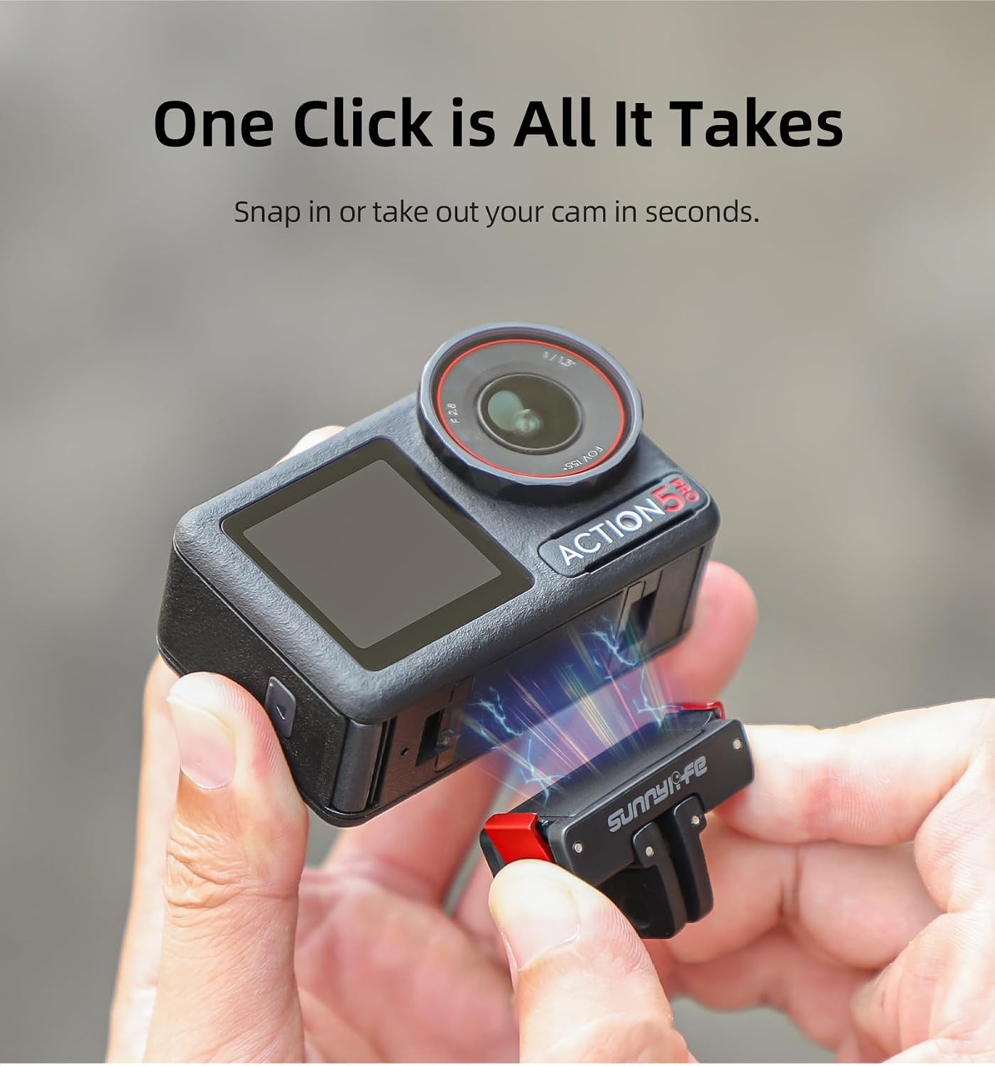 Versatile Magnetic Mount for DJI Osmo Action 5 Pro & Quick Release Adapter