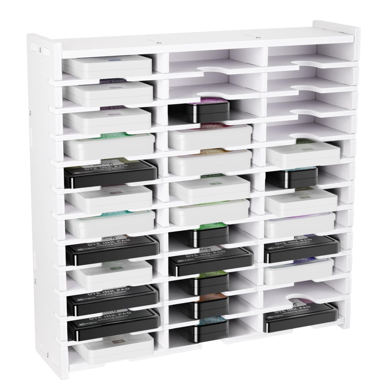1 PCS 36 Grids Universal Ink Pad Storage Rack Stamp Organizer Unit Tray