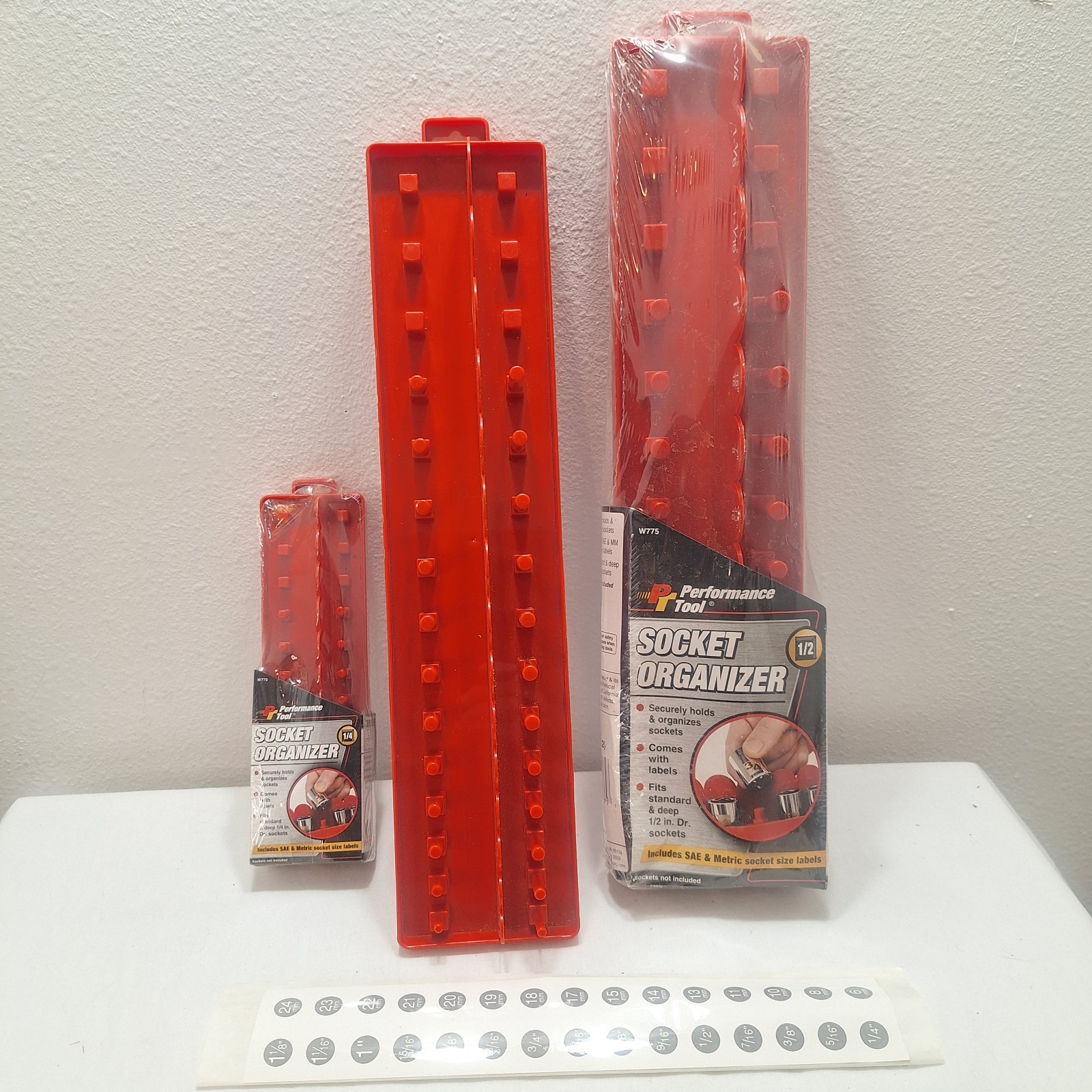 Socket Organizers Set Of 3 Performance Tool Fits 1/2", 3/8" And 1/4" Deep Dr.
