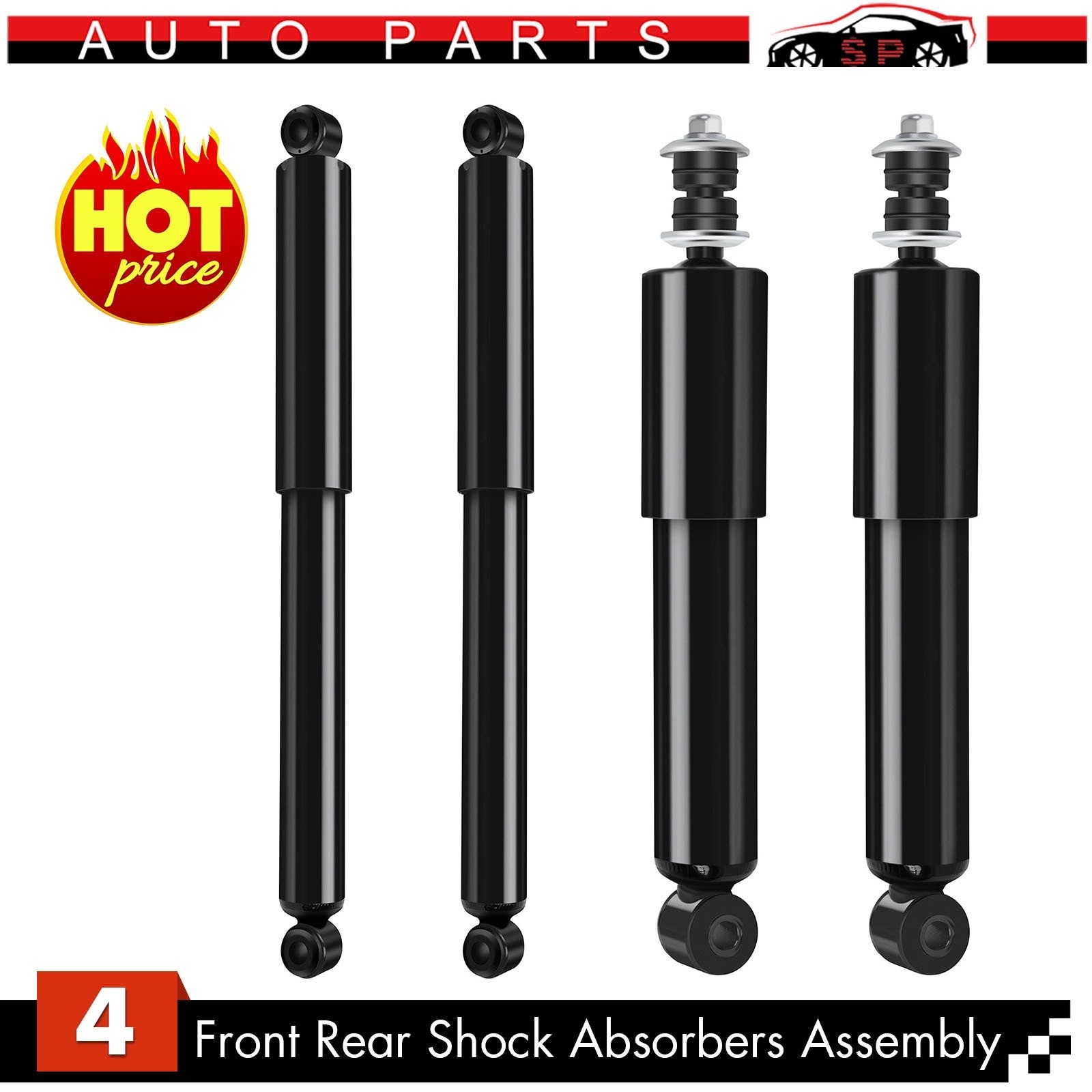 For 2003-2004 Nissan Frontier 2002-2004 Nissan Xterra Front Rear Shocks Struts