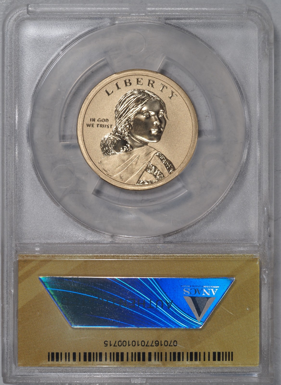 2015 W $1 NATIVE AMERICAN MOHAWK IRONWORKERS Dollar ANACS EU70 Enhanced UNC
