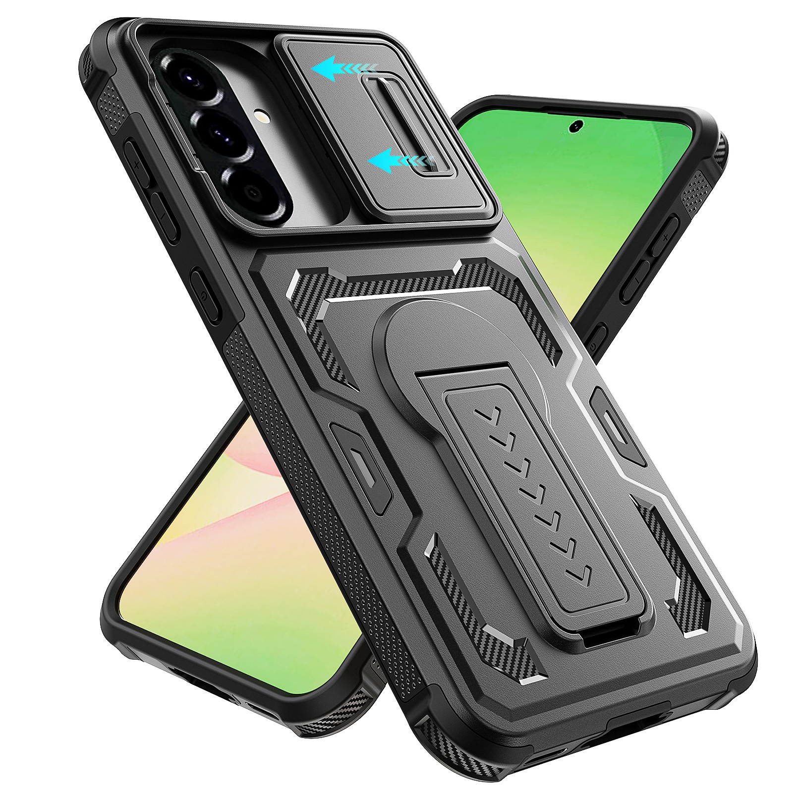 For Samsung Galaxy A26 A36 A37 5G Phone Case Shockproof Stand+Camera Slide Cover