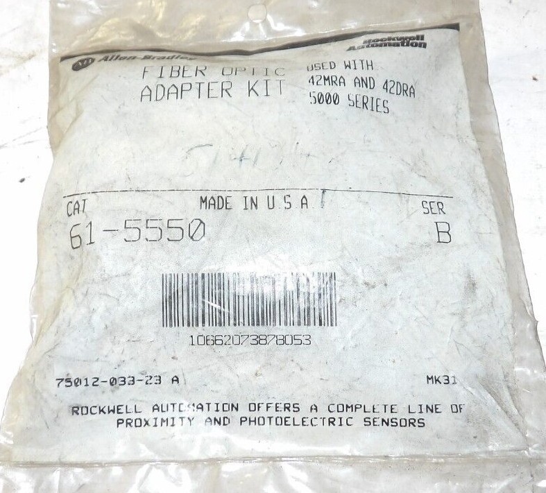 NEW ALLEN BRADLEY FIBER OPTIC ADAPTER KIT 61-5550 SERIES B