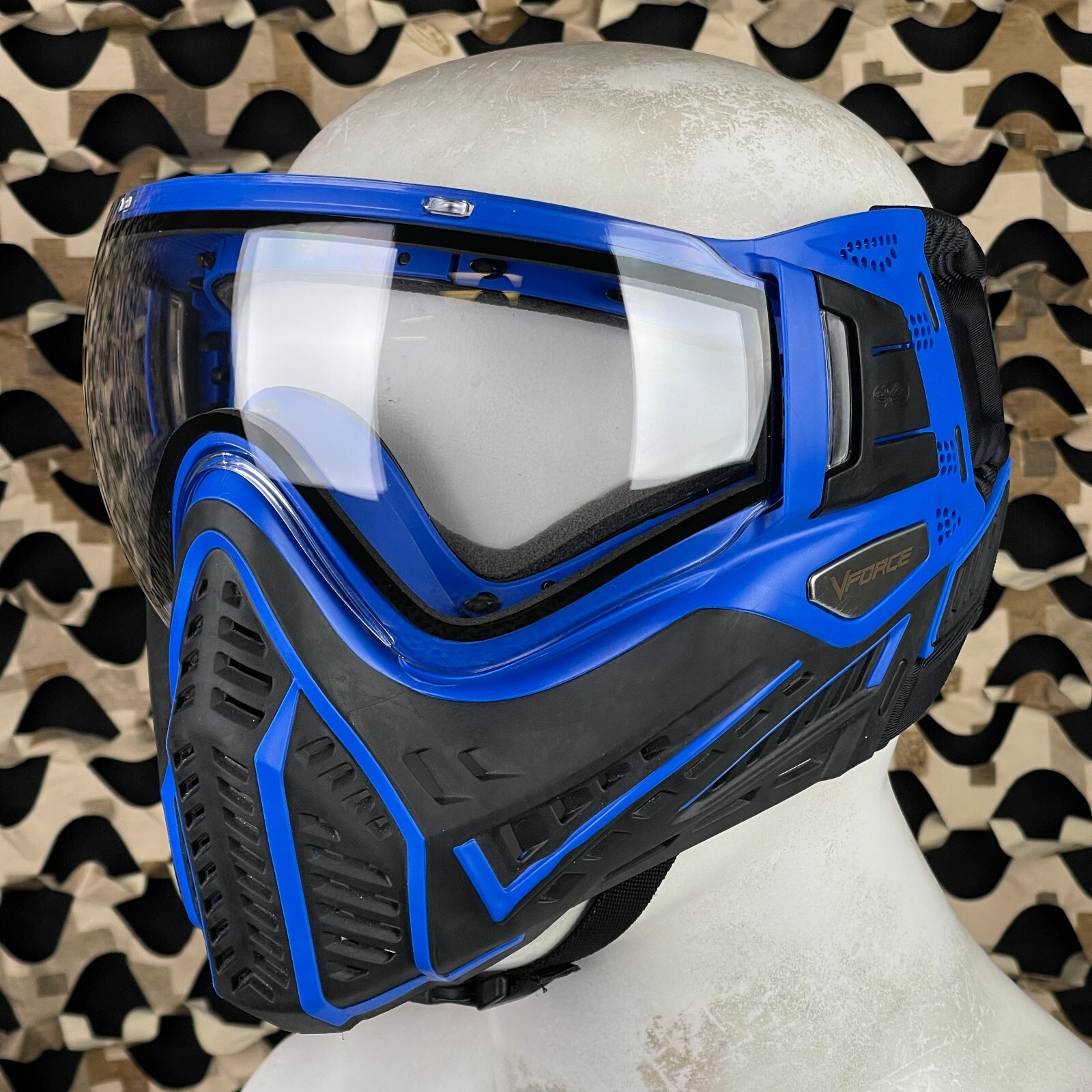 NEW V-Force Profiler 2.0 Paintball Mask - Black/Blue - Clear