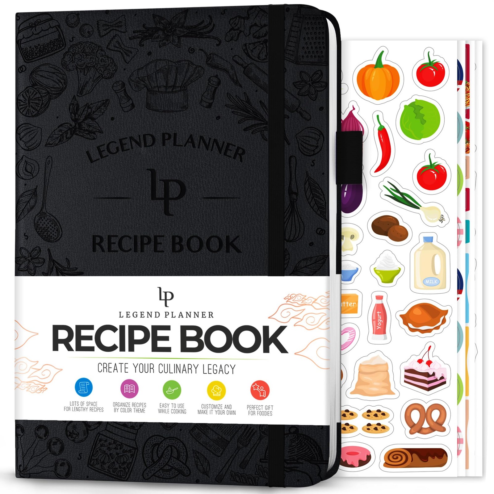 Legend Recipe Book – Blank Family Cookbook to Write In Your Own Recipes – Empty