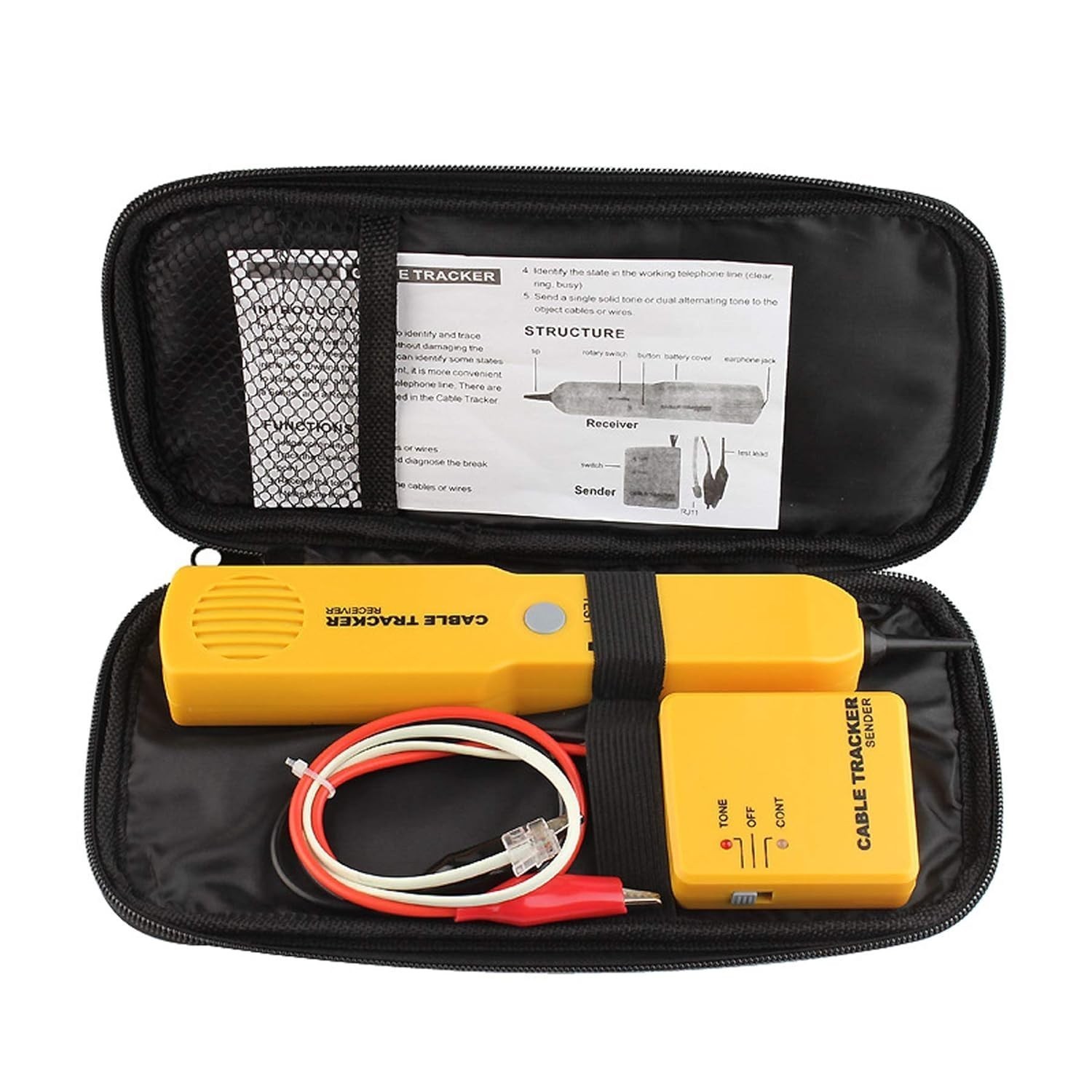 Electrical Cable Line Tracer Detector with Tone Probe Circuit Testing Tool