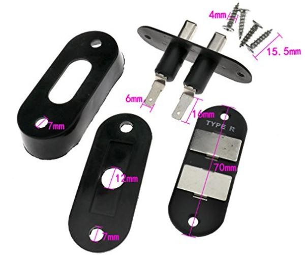 Car Sliding Door Contact Switch - Slide Switch, Black, Manual Operation,