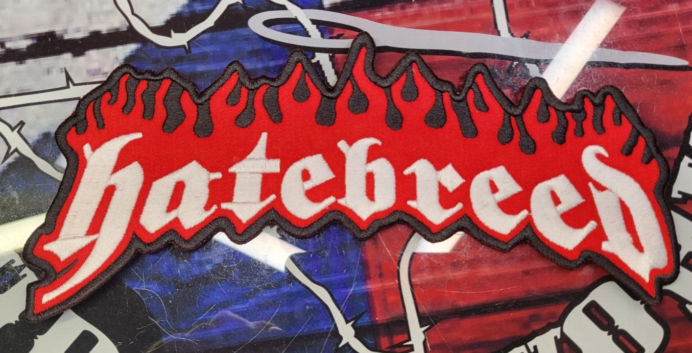 LARGE EMBROIDERED HATEBREED LOGO METALCORE BAND PATCH (Please Read Ad)