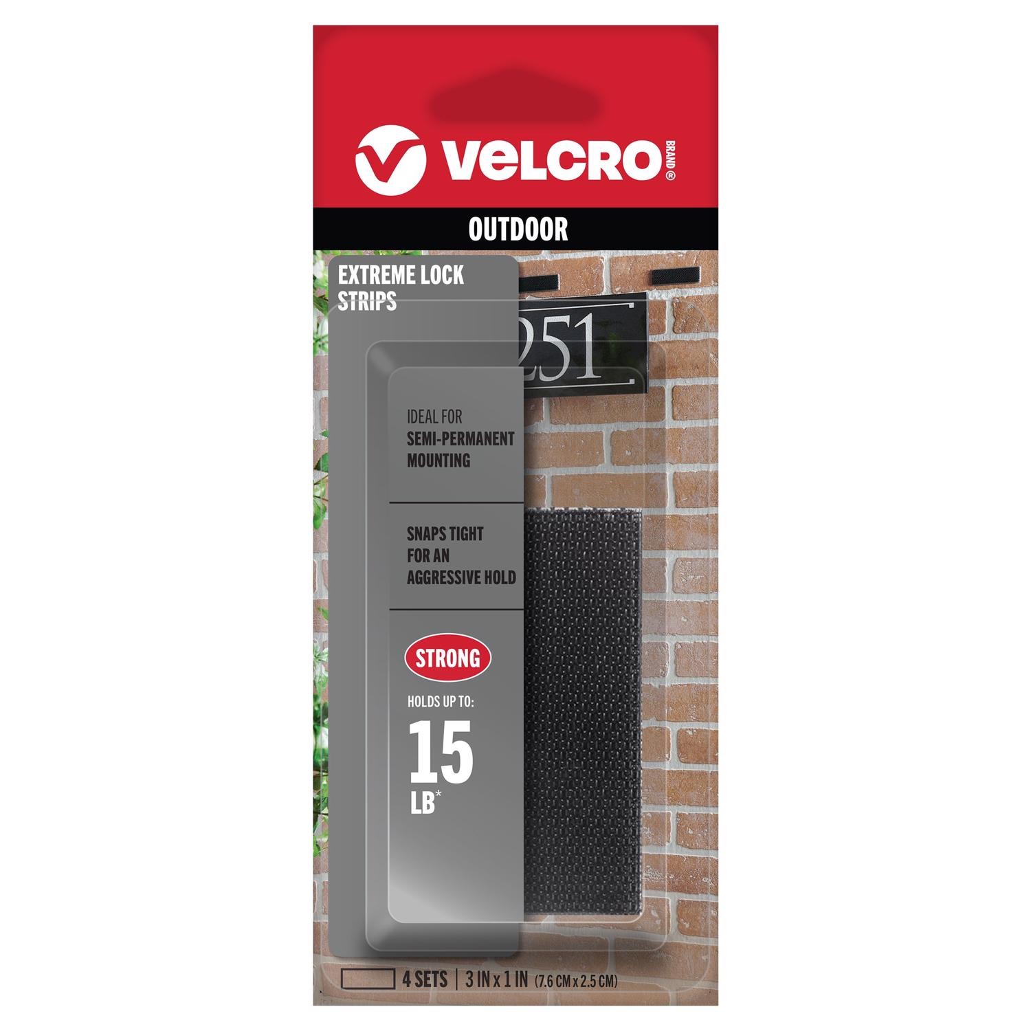 Velcro Brand VEL-30643-USA Alfa-Lok Black Fastener 3 x 1 in. with Snap-Lock