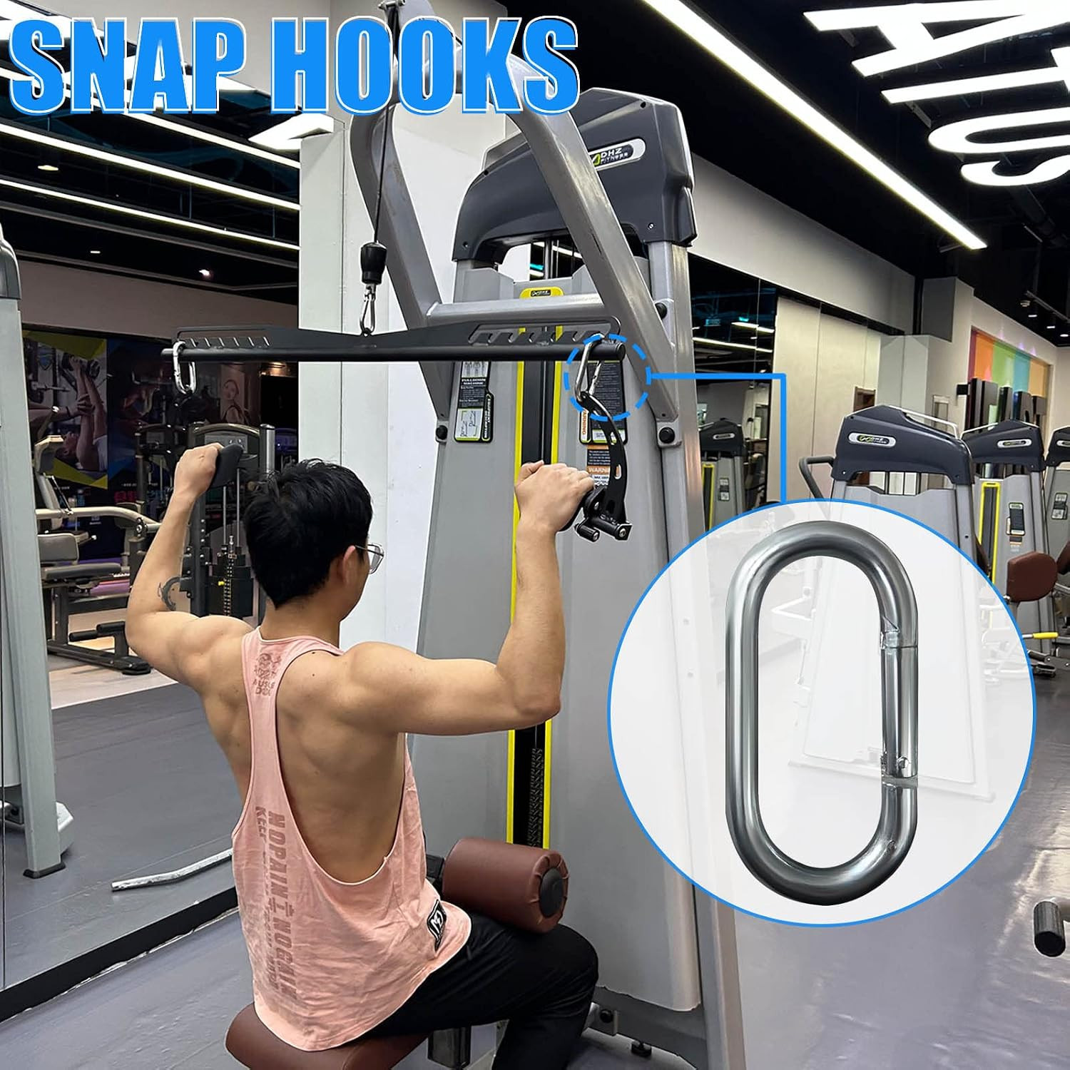 LAT Pulldown Attachments for Cable Pulley System Machine, T-bar Row Landmine ...