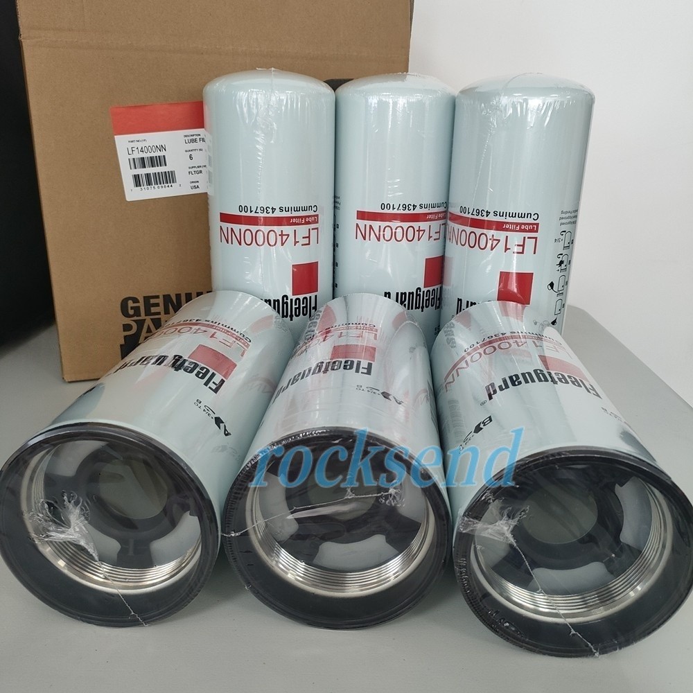 6 Pack LF14000NN Genuine Fleetguard Oil Filter Cummins ISX 4367100 Free Shipping