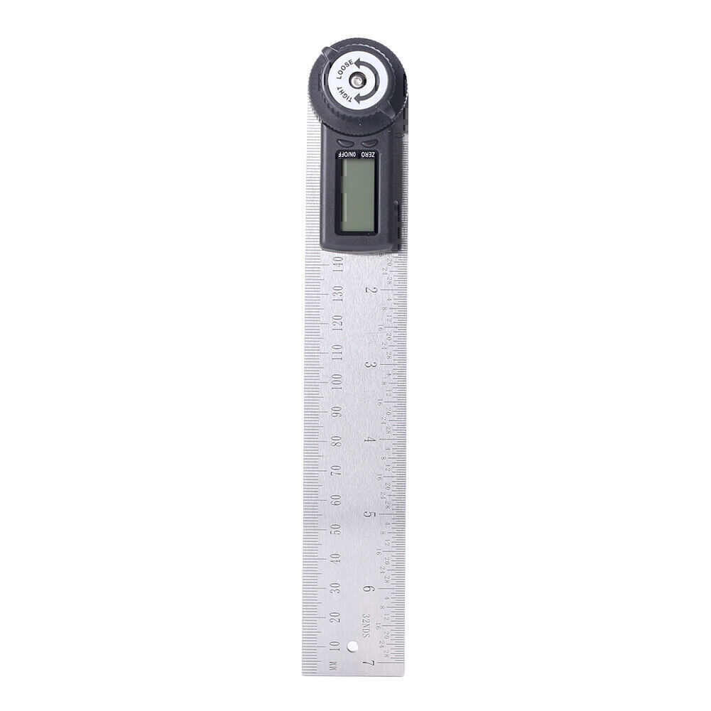 1pc 7" Electronic Protractor Digital Goniometer Angle Finder Miter Gauge Ruler