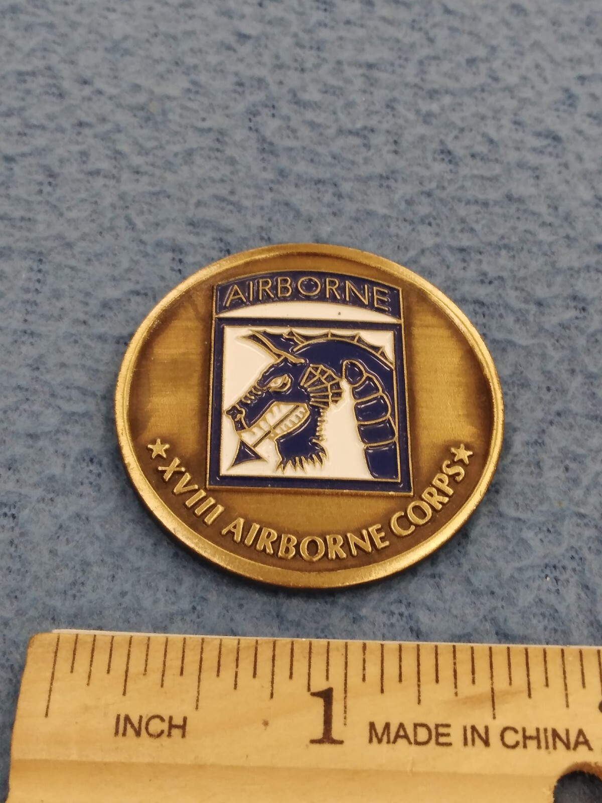 18th AIRBORNE CORPS CHALLENGE COIN - NEW  - CUNNING,ENDURANCE,FEROCITY
